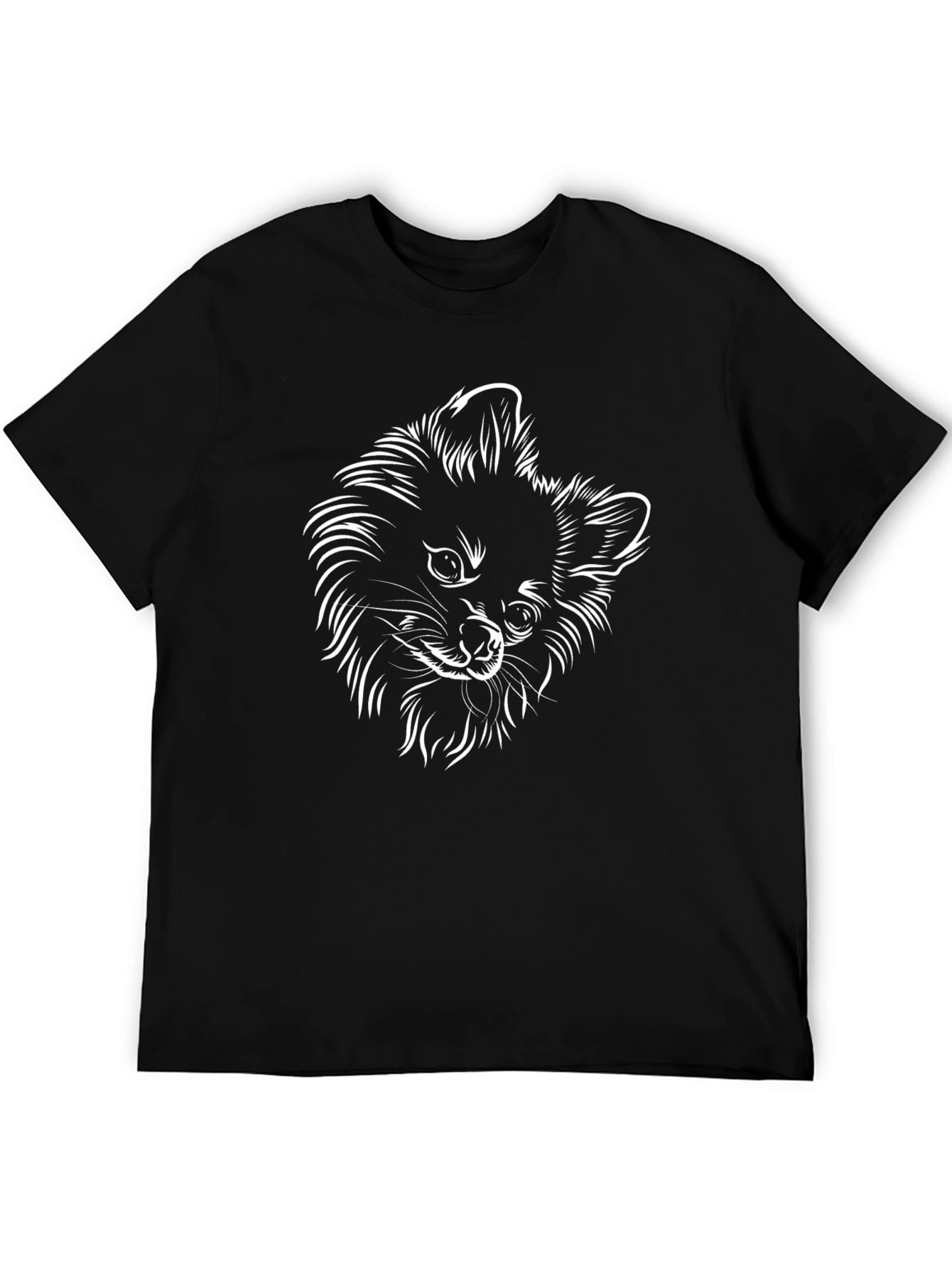 Black Dog Sketch Graphic Black T-Shirt view 5