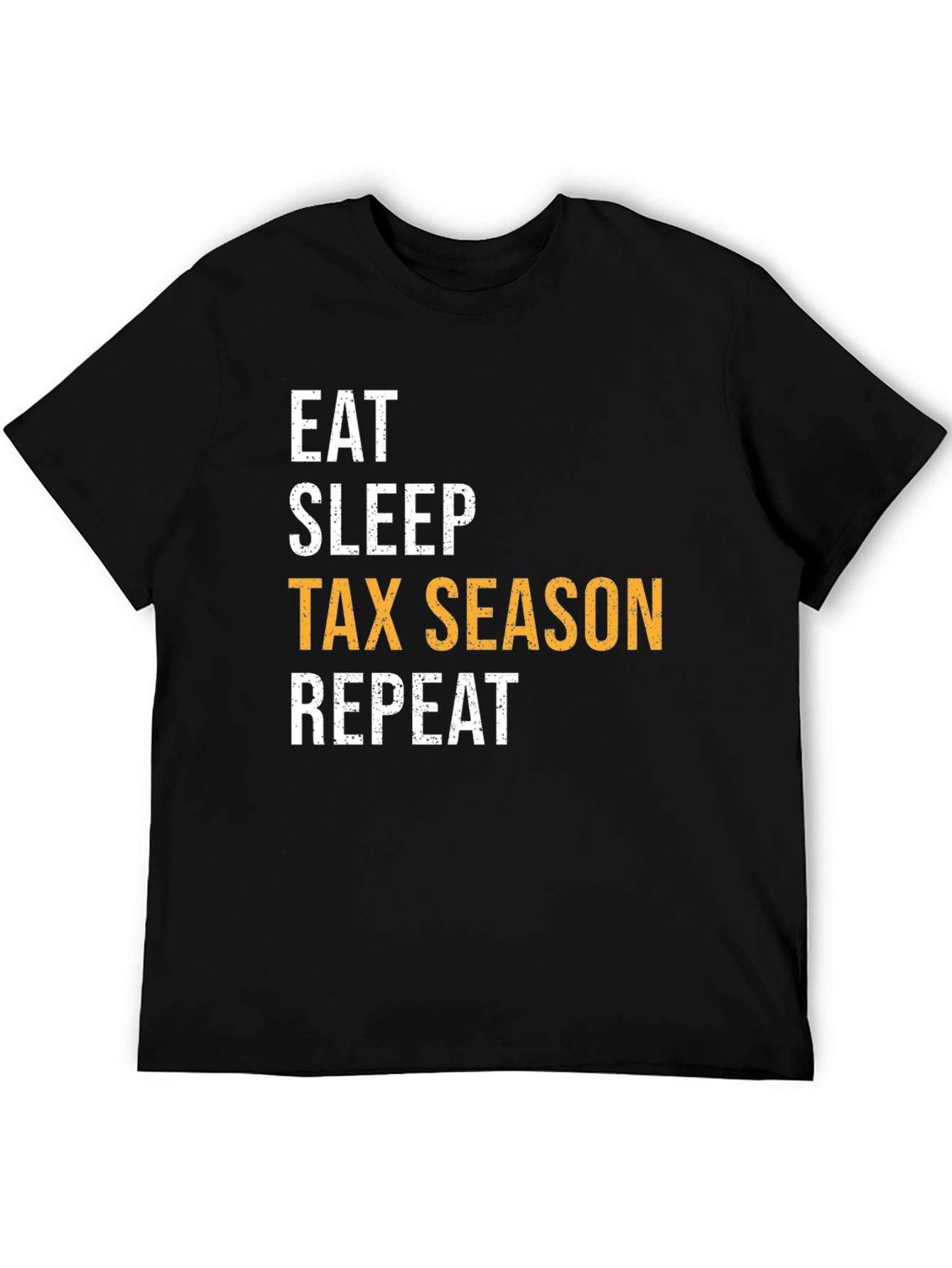 Black Eat Sleep Tax Season Repeat Black Graphic Tee view 5