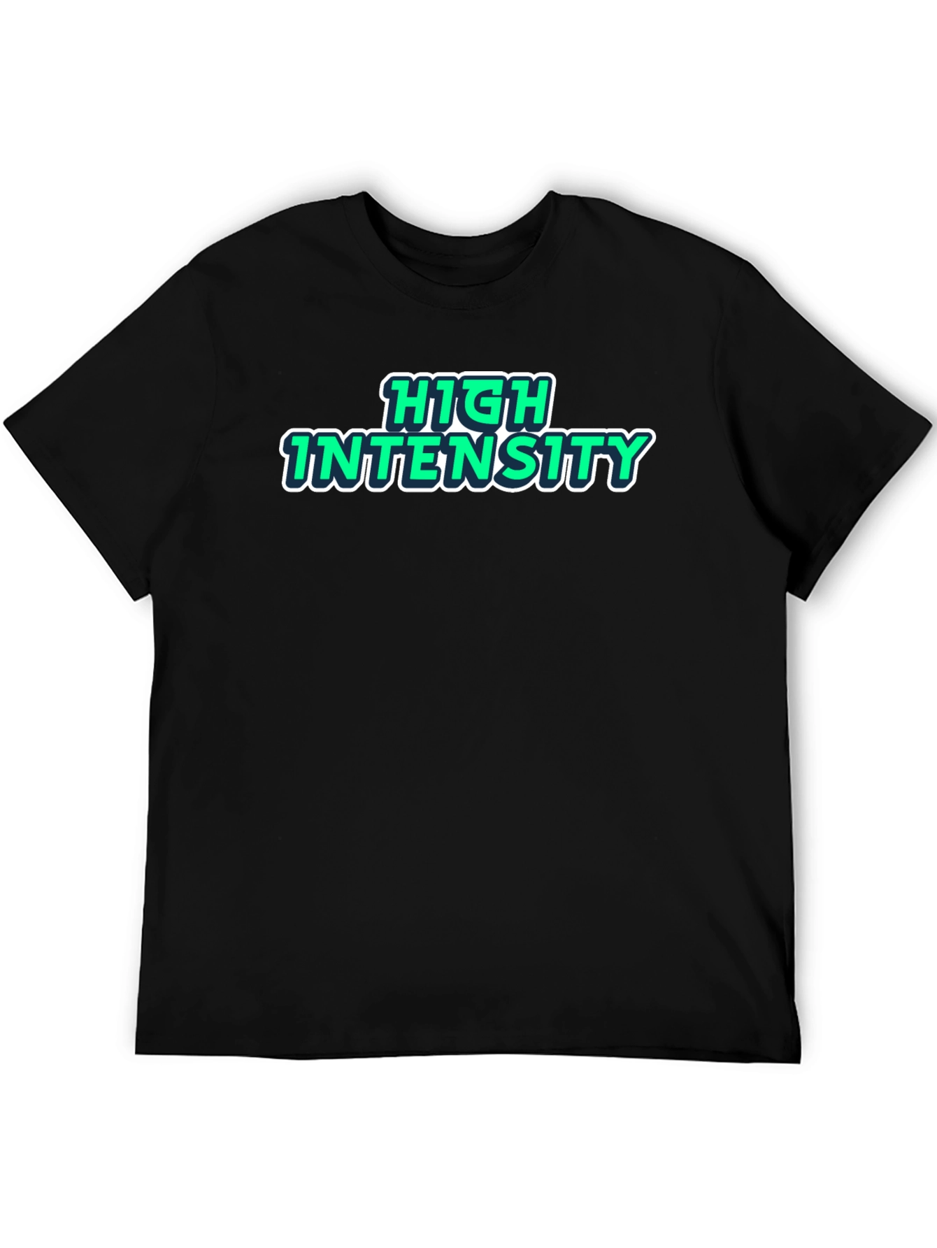 Black High Intensity Graphic Print Black T-Shirt view 5