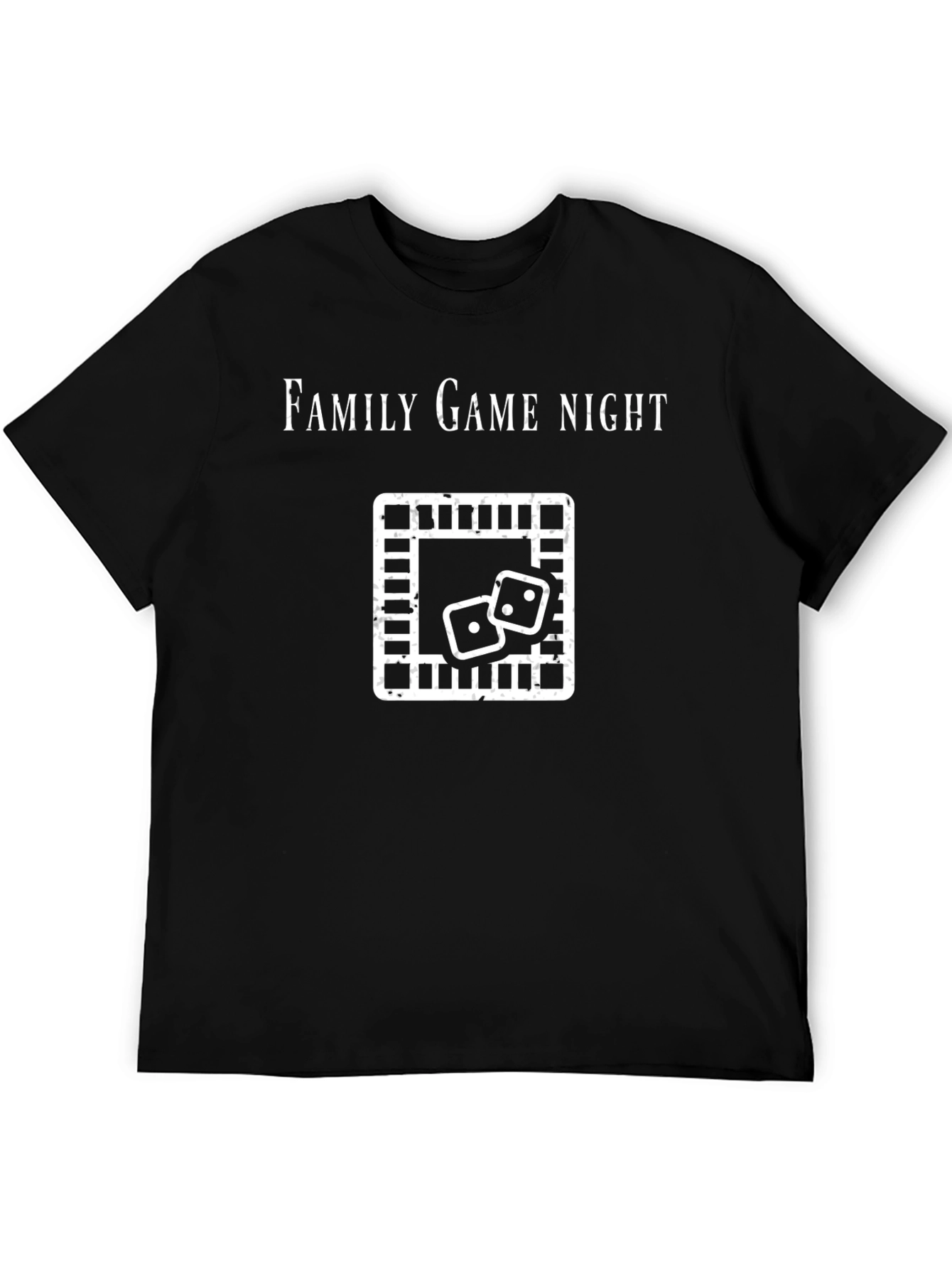 Black Family Game Night T-Shirt Board Game Dice Design view 5