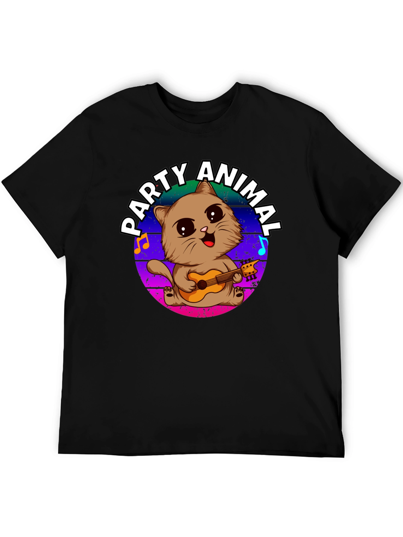 Black Party Animal Cat T-Shirt view 5