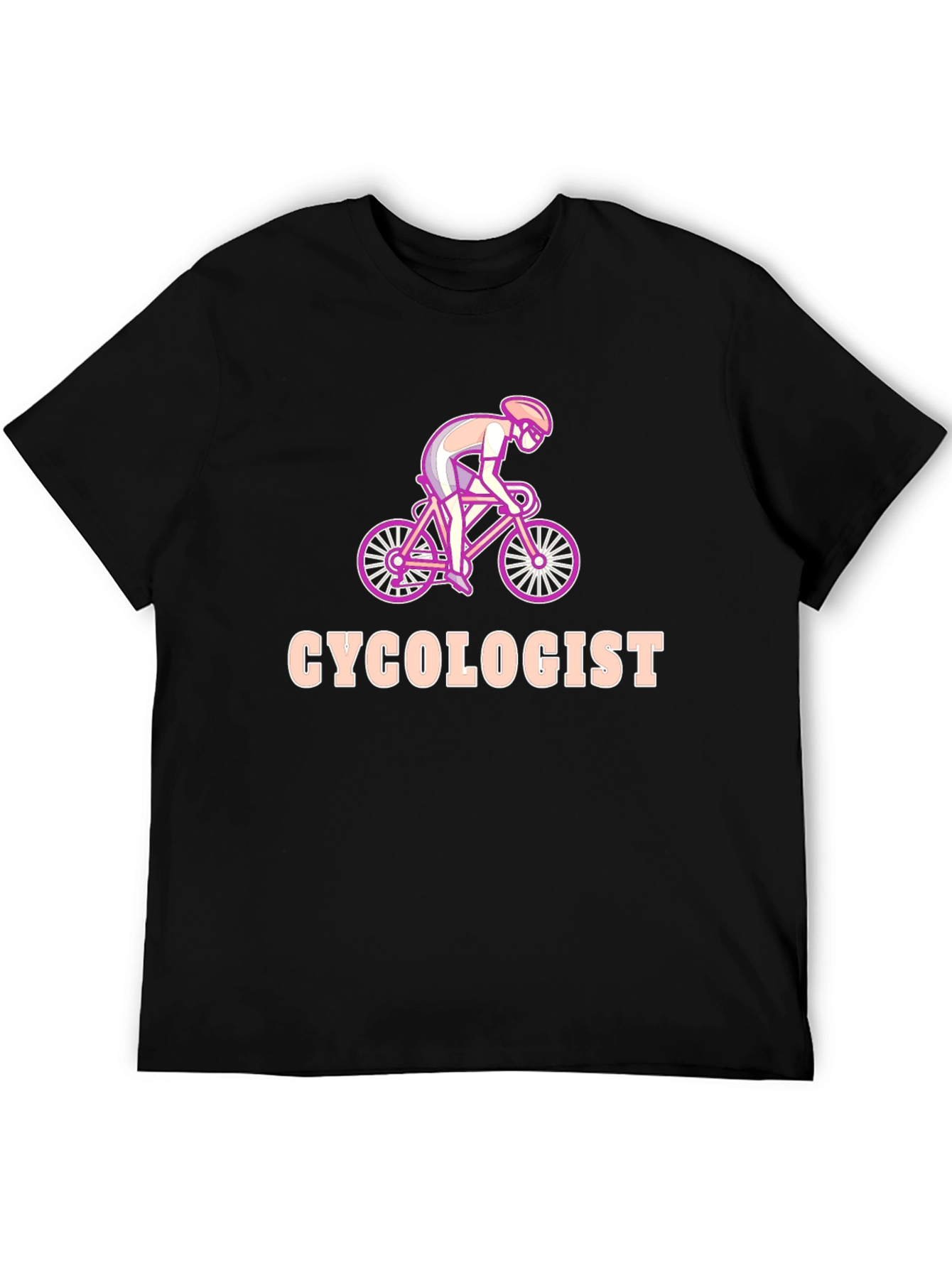 Black Cyclogist Funny Biker T-Shirt view 5