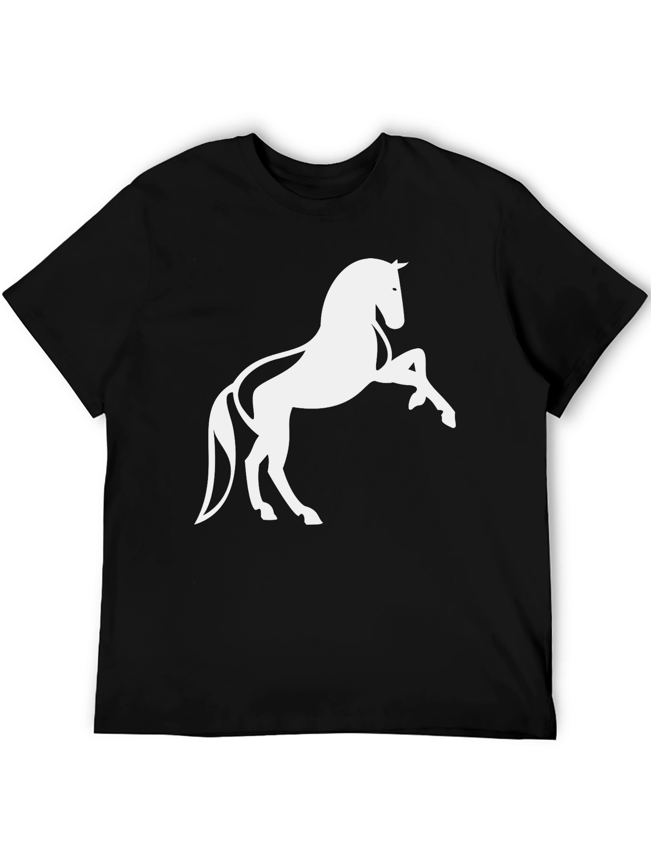 Black Black T-Shirt with Horse Graphic view 5
