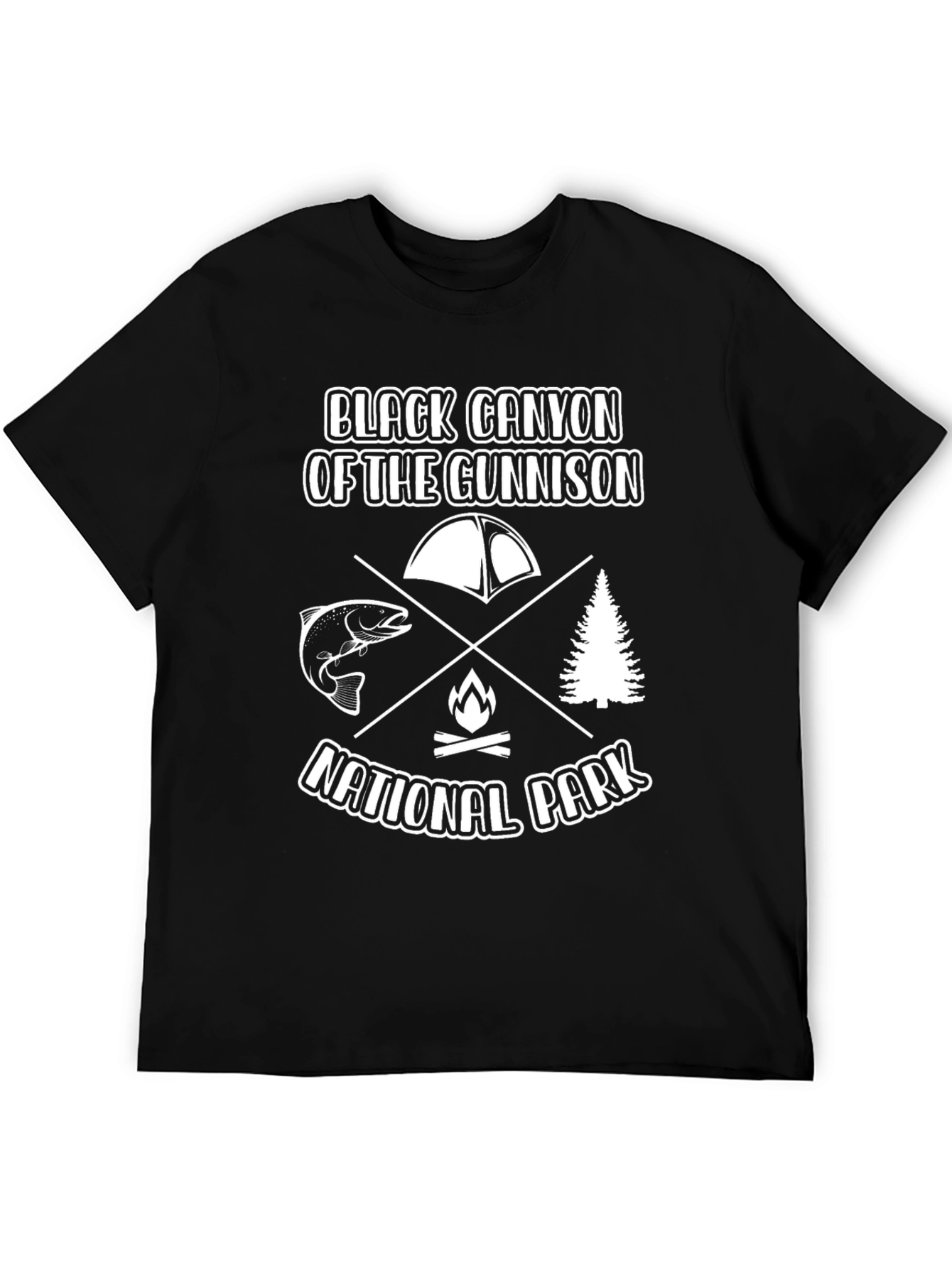 Black Black Canyon National Park Graphic T-Shirt view 5