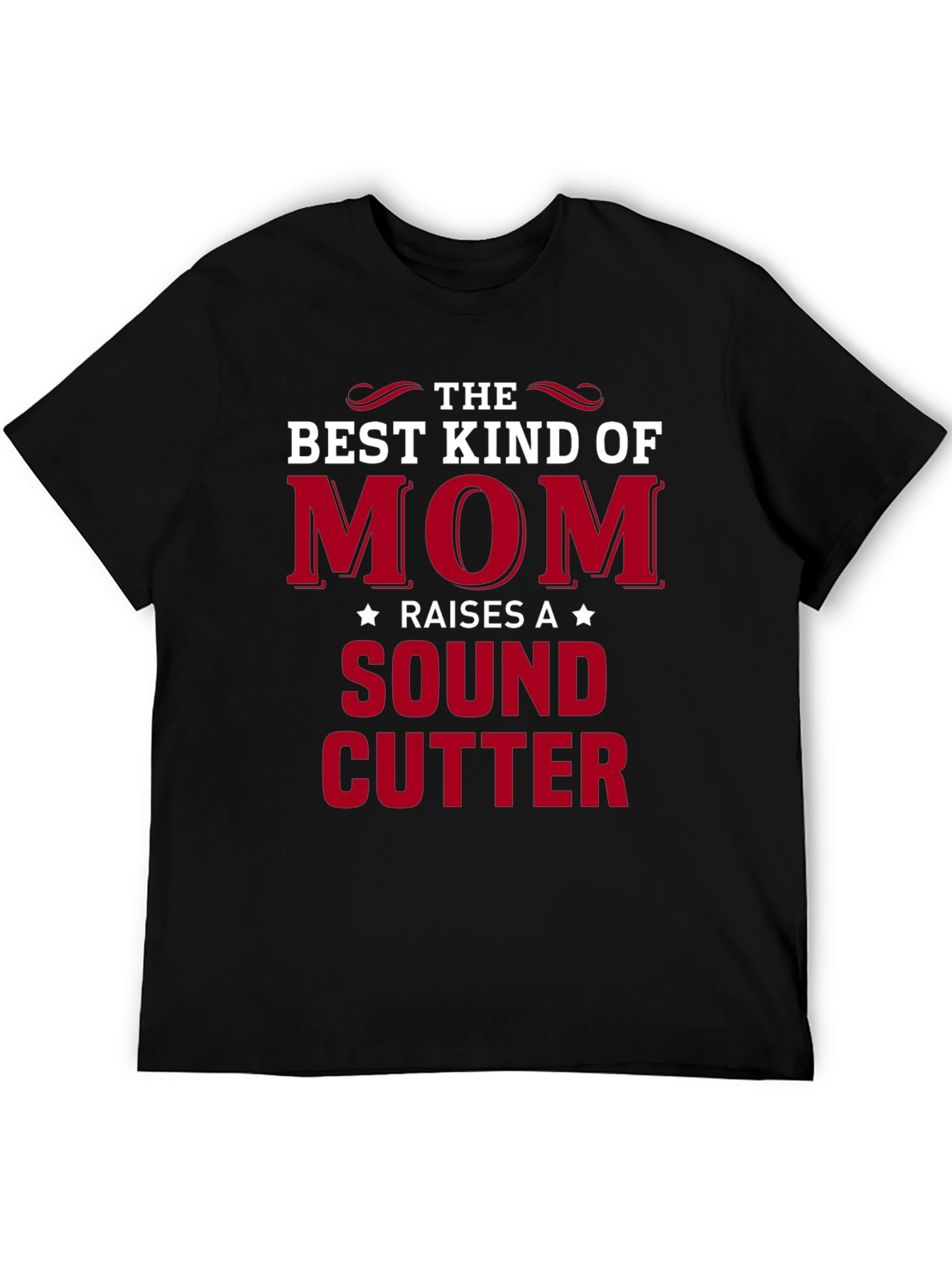 Black Best Kind of Mom T-Shirt - Sound Cutter view 5