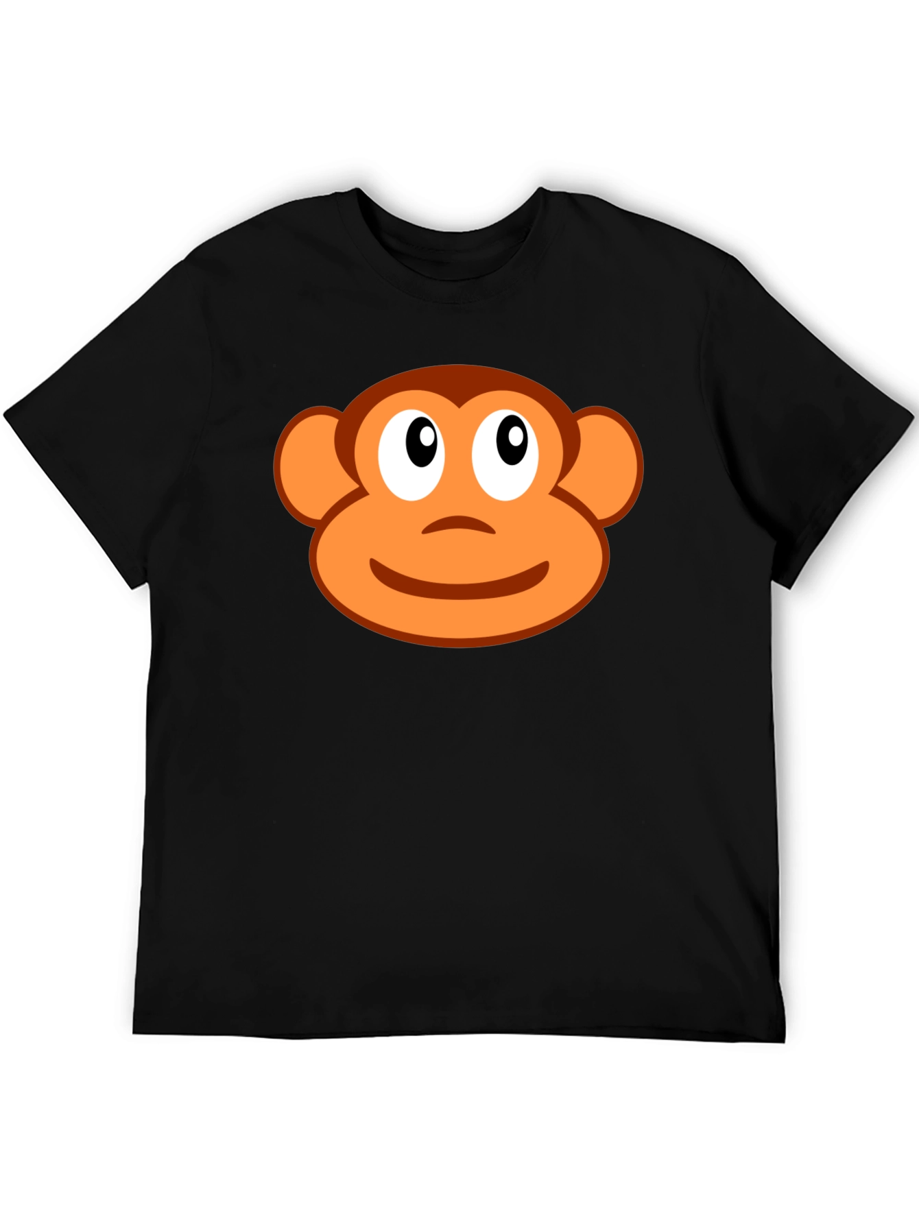 Black Monkey Face Graphic Black T-Shirt - Soft Cotton Blend view 5