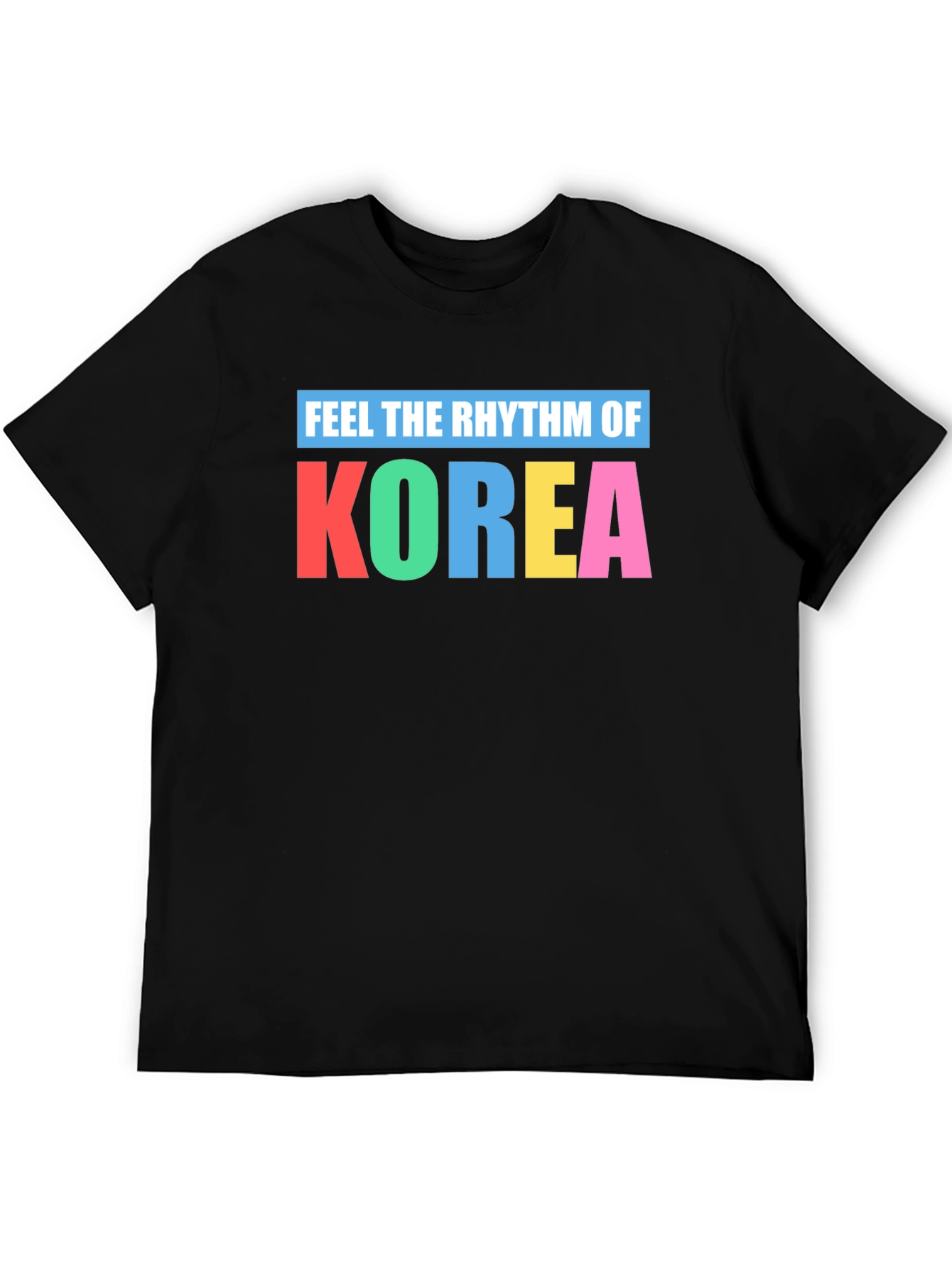 Black Feel the Rhythm of Korea T-Shirt view 5
