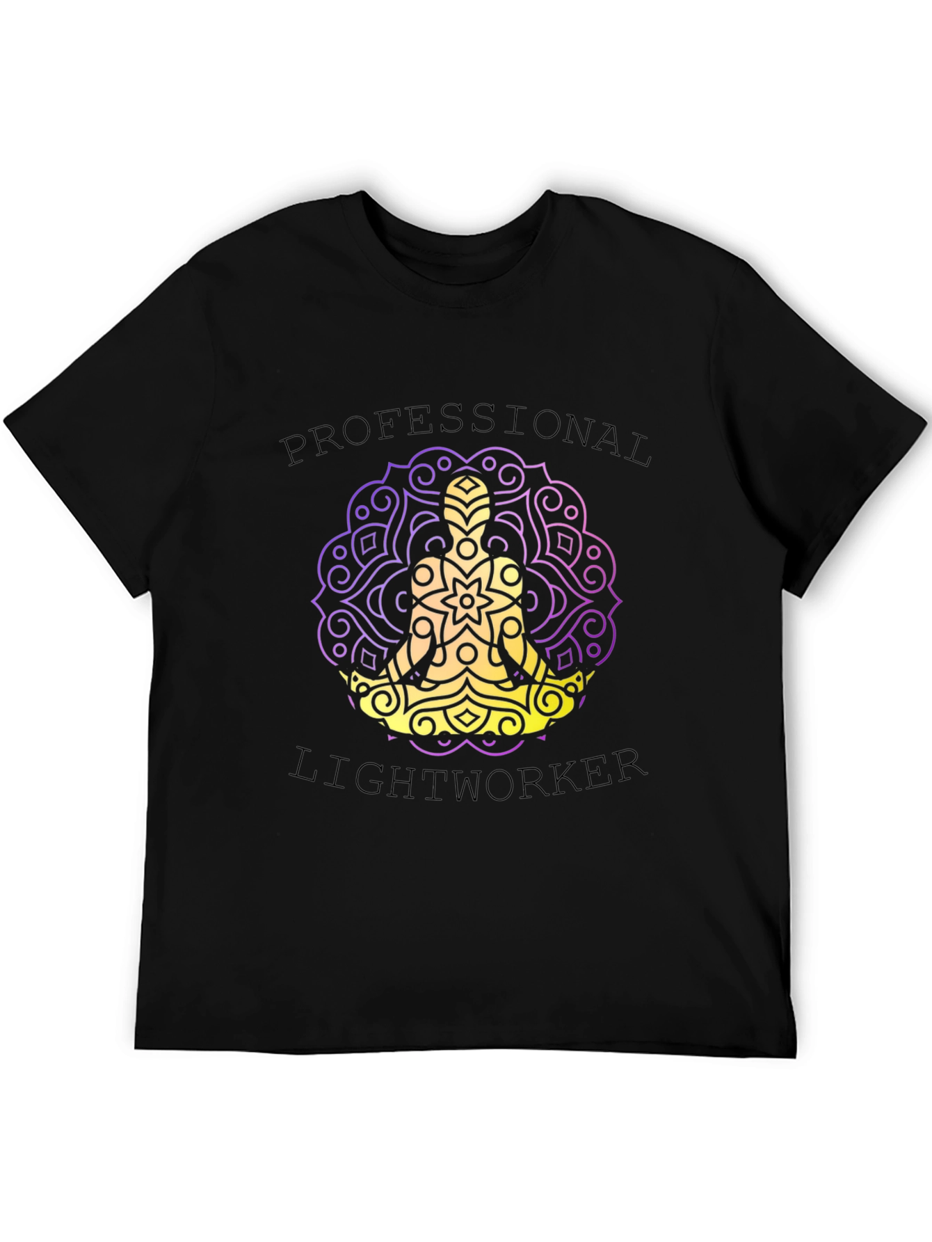 Black Professional Lightworker Graphic T-Shirt view 5