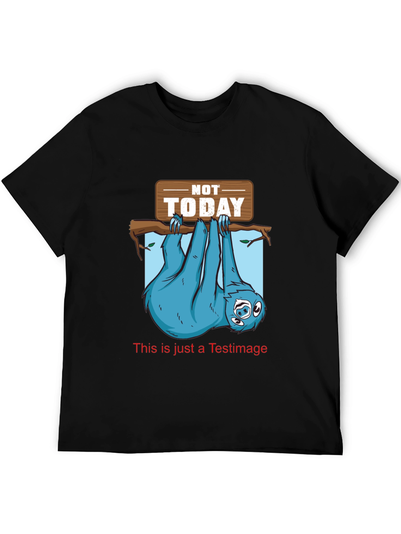 Black Not Today Sloth Graphic Tee - Relaxed Fit view 5
