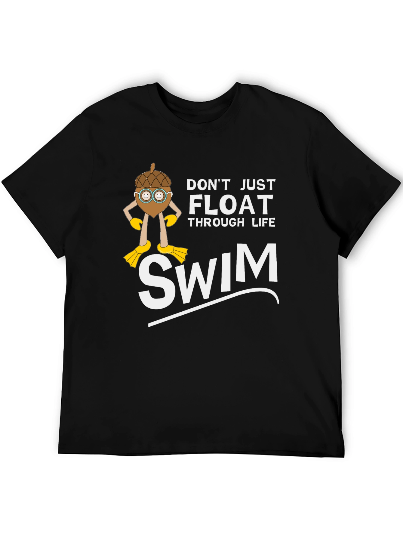 Black Don't Just Float Through Life - Swim T-Shirt view 5