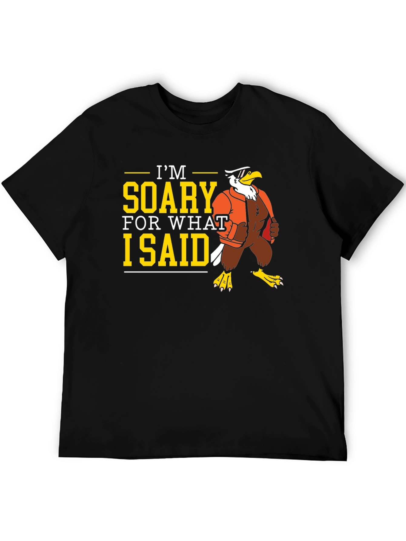 Black I'm Soary Funny Graphic T-Shirt view 5