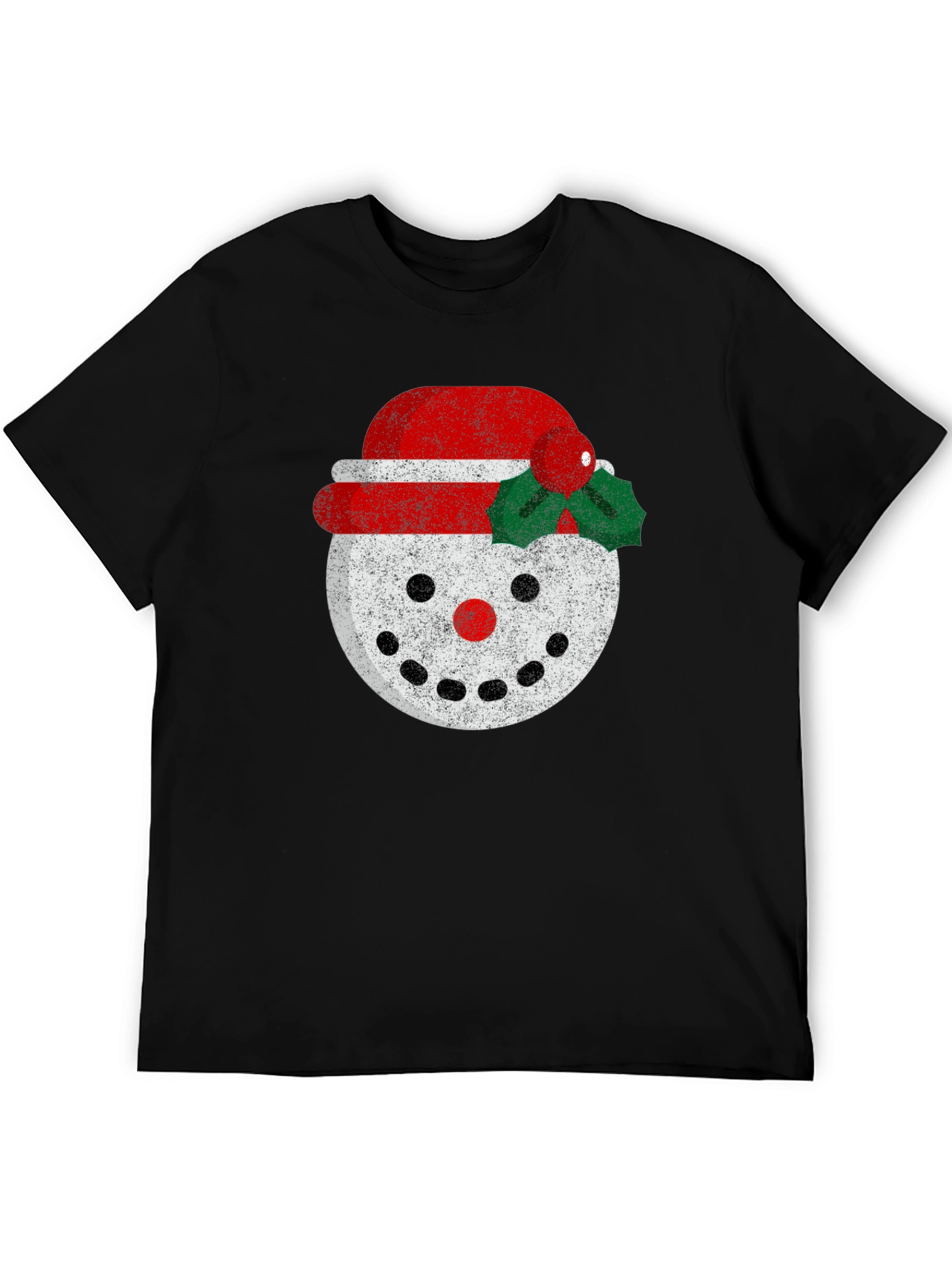 Black Festive Snowman Graphic Tee - Holiday Cheer view 5