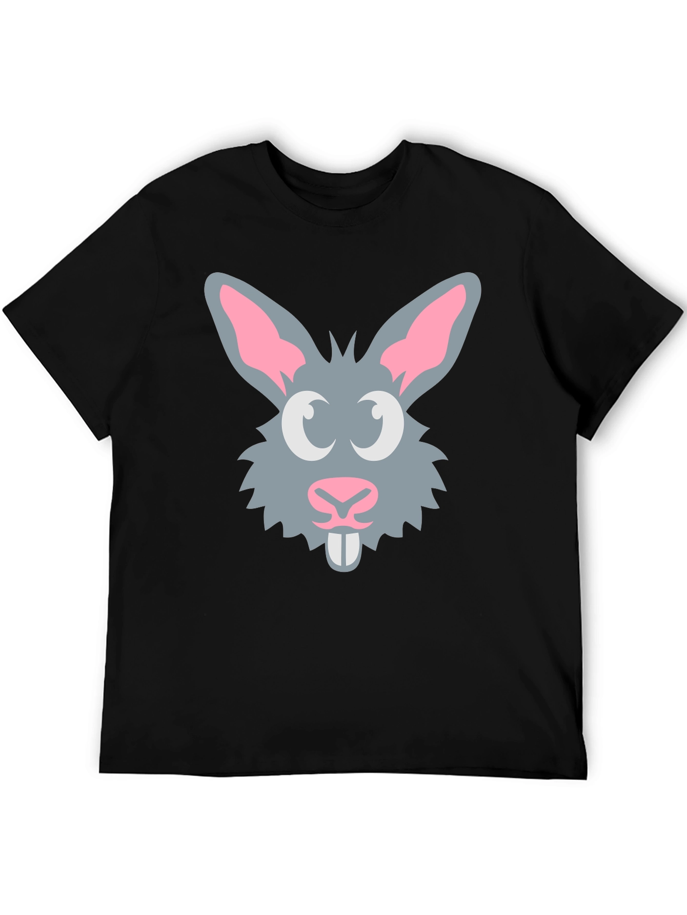Black Bunny Graphic Tee - Fun Rabbit Design T-Shirt view 5