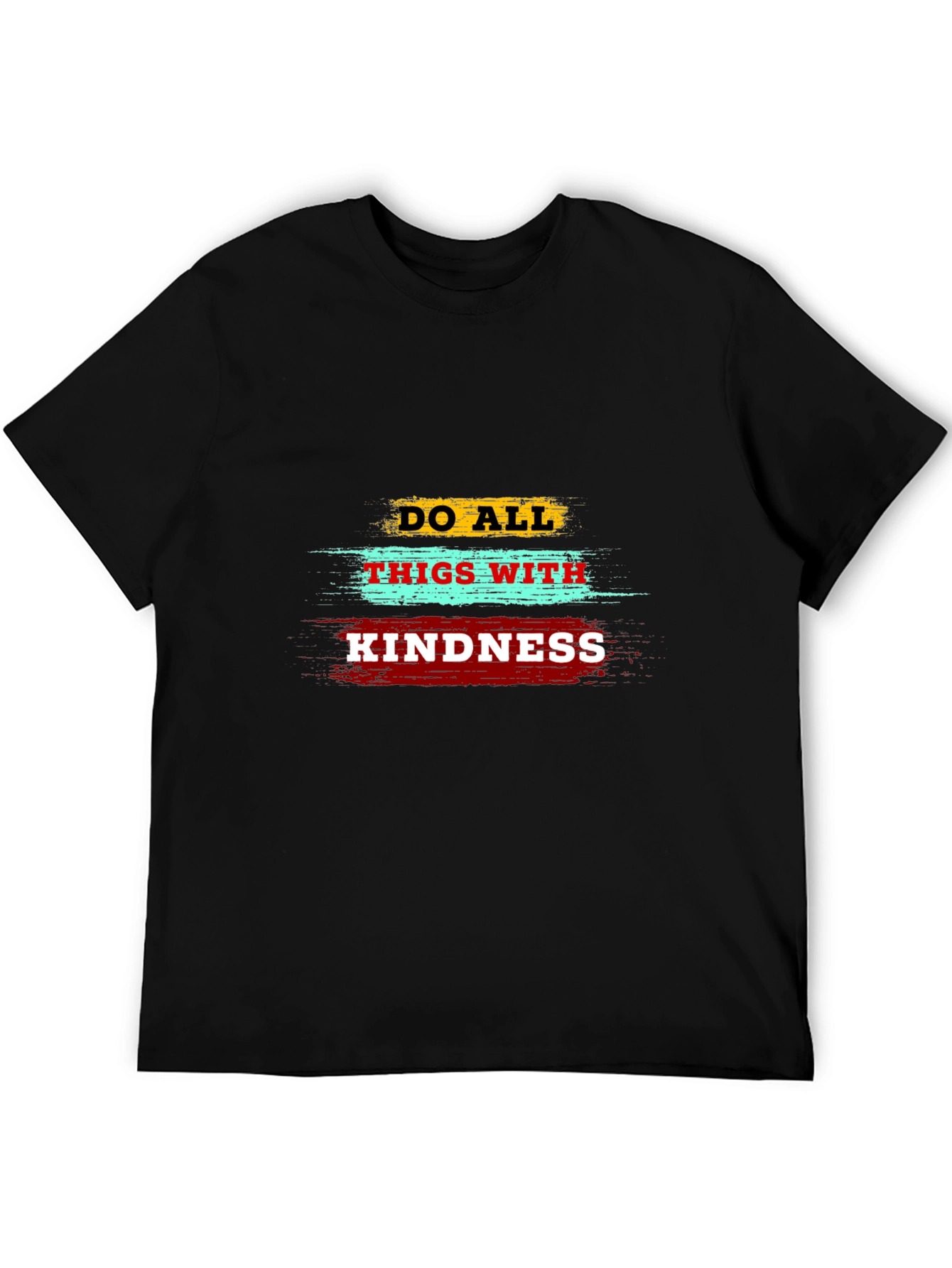 Black Kindness Graphic Tee - Inspirational Mens T-Shirt view 5