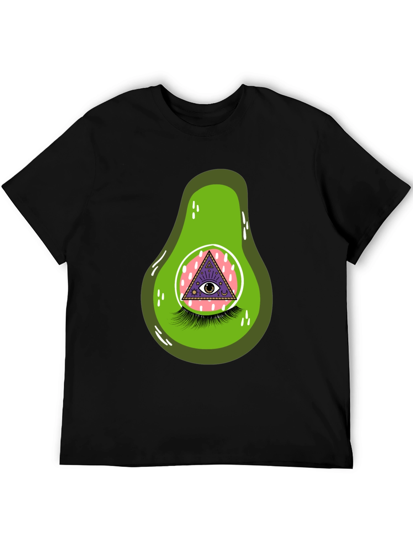 Black Avocado Eye Graphic T-Shirt - Unique & Fun view 5