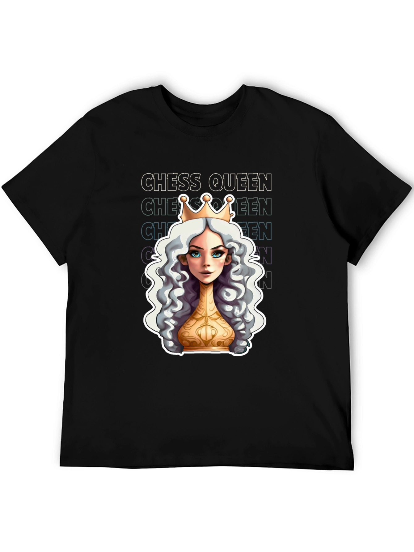 Black Chess Queen Graphic Tee - Stylish Unisex T-Shirt view 5