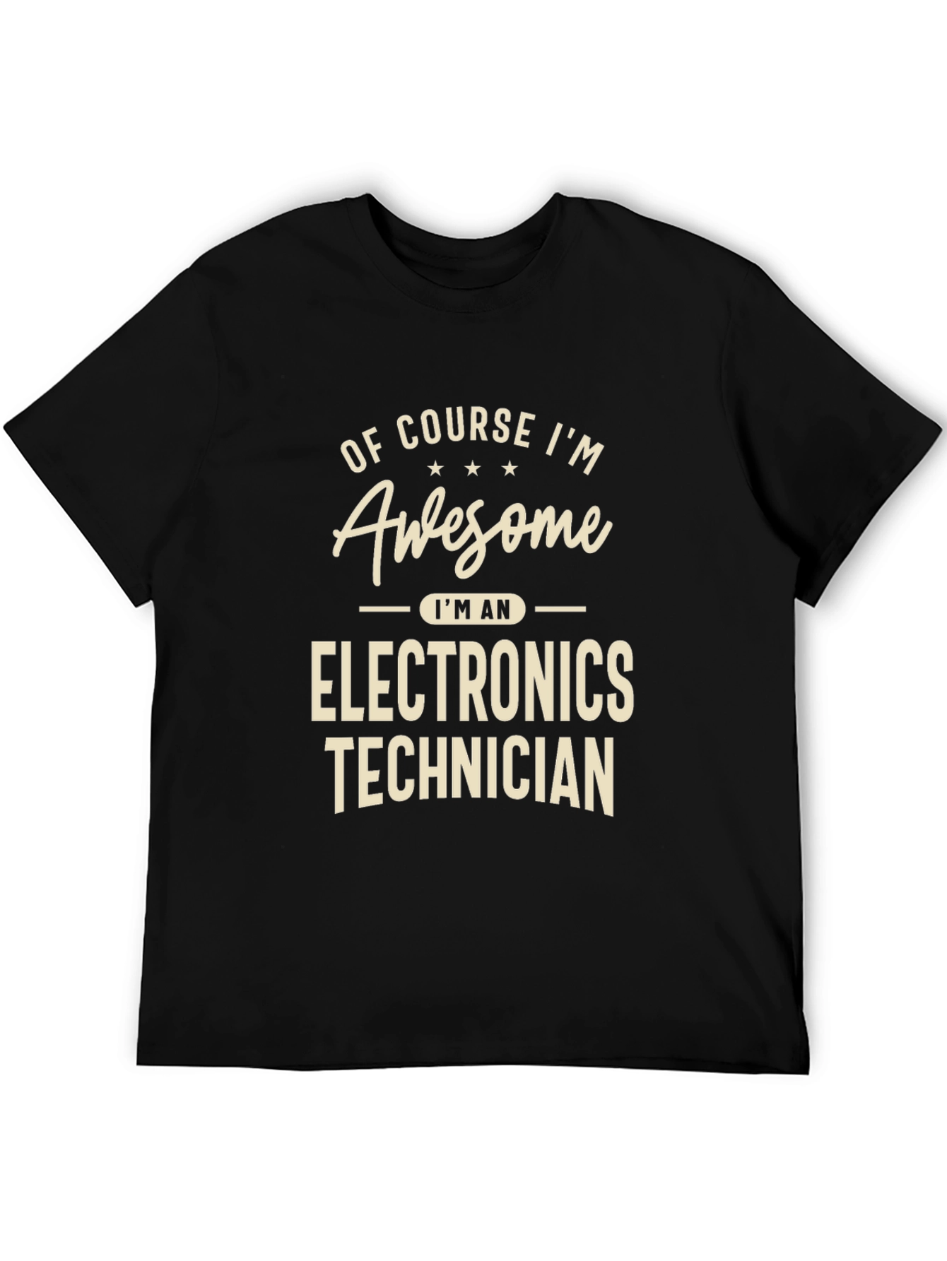 Black Awesome Electronics Technician T-Shirt view 5
