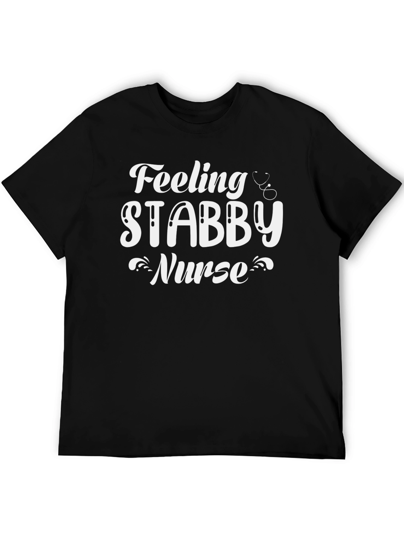 Black Feeling Stabby Nurse Graphic T-Shirt view 5
