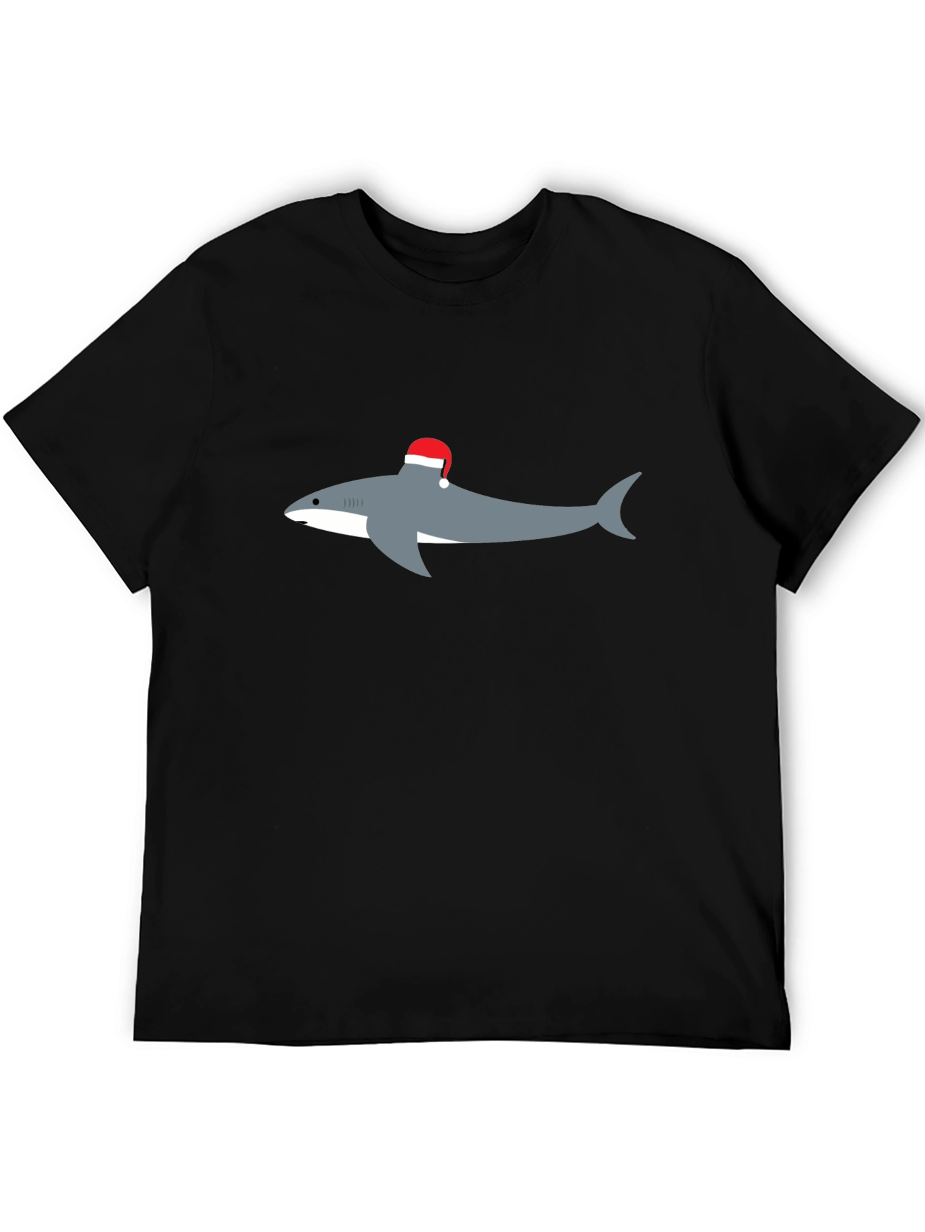 Black Shark Christmas T-Shirt - Holiday Gift view 5