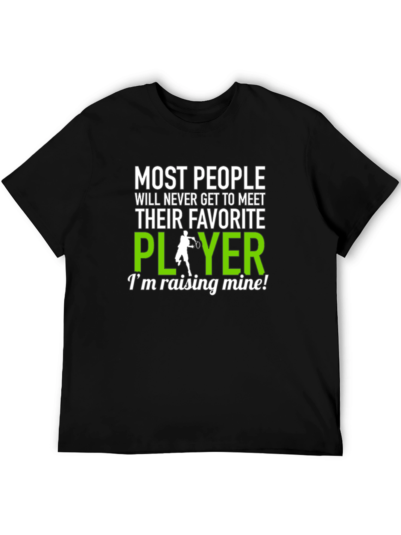 Black Tennis Player T-Shirt: Raising My Favorite! view 5