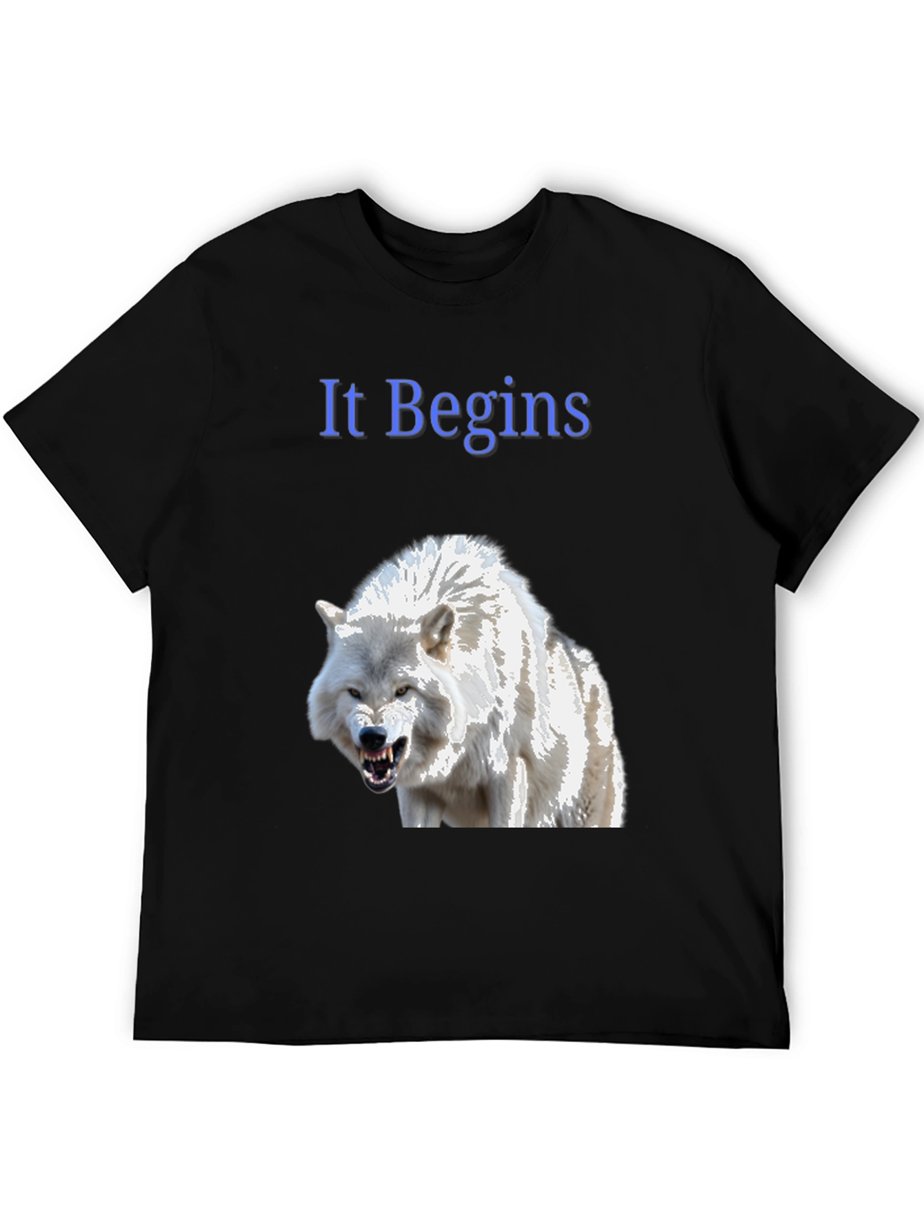 Black It Begins Wolf Graphic T-Shirt view 5