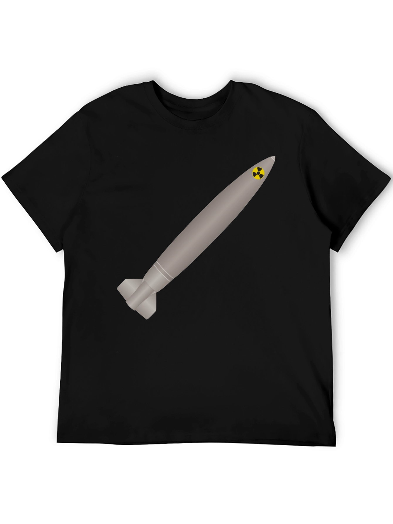 Black Nuclear Missile Graphic Tee - Black view 5