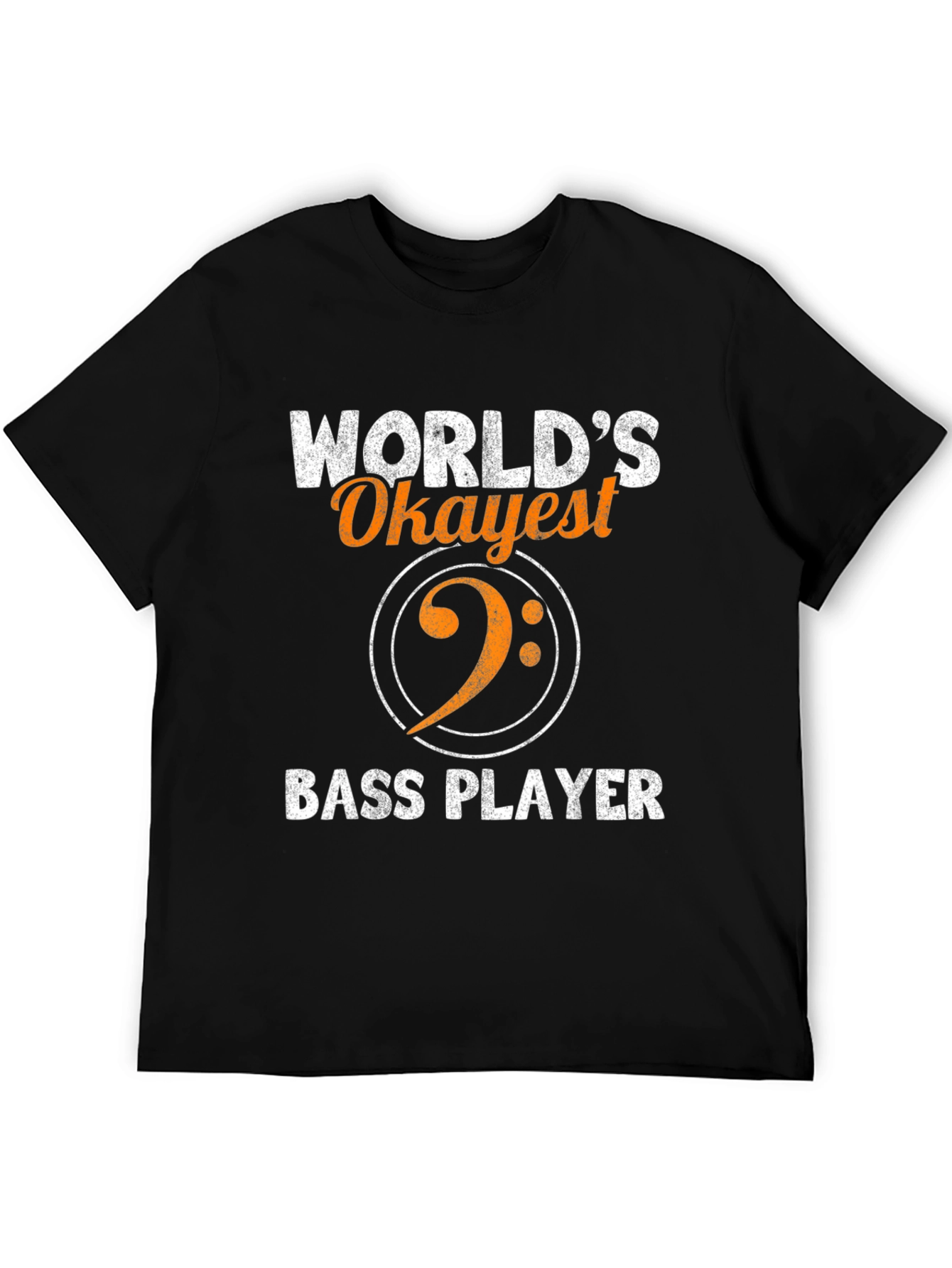 Black World's Okayest Bass Player Graphic Tee view 5