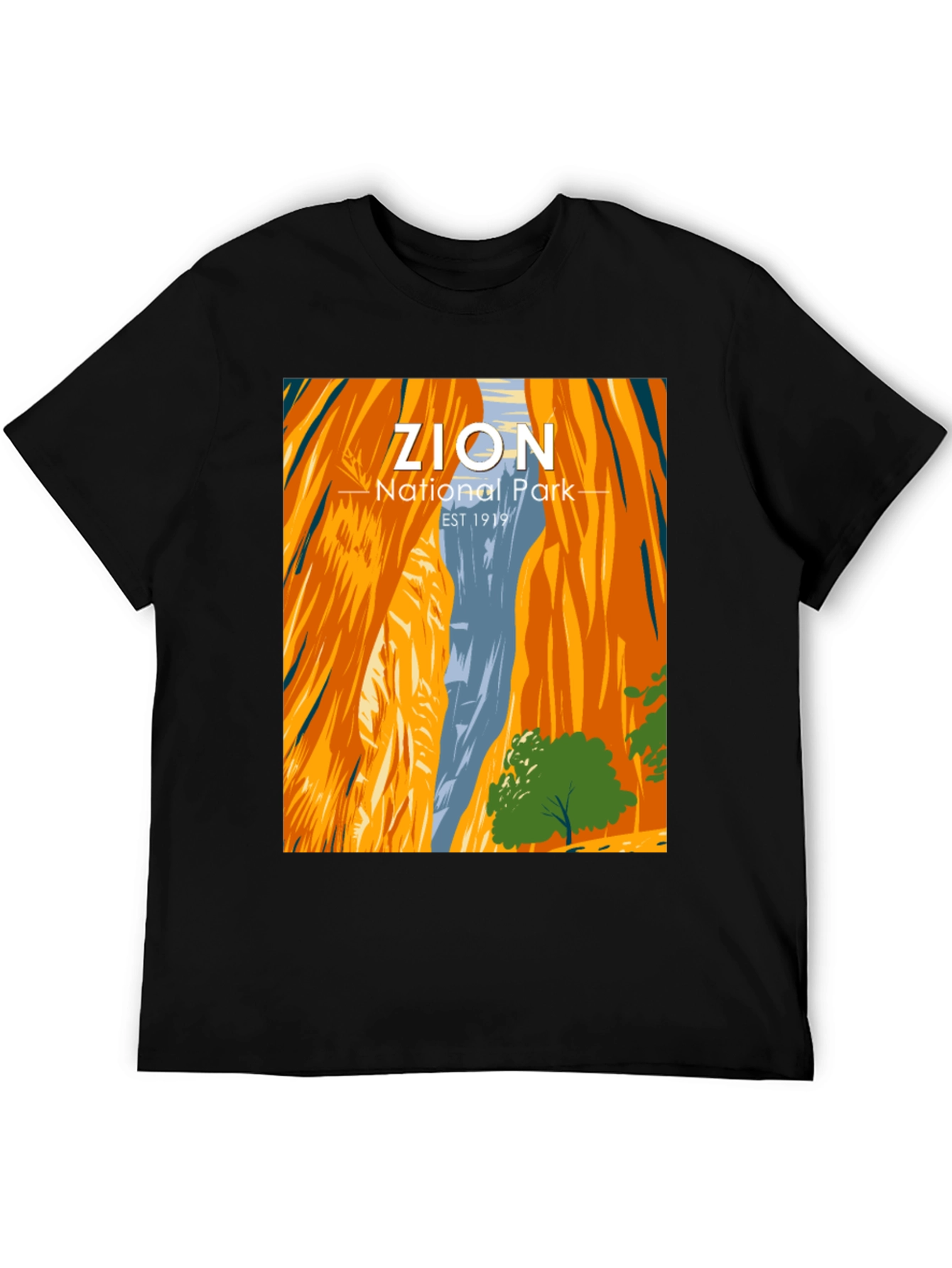 Black Zion National Park Graphic Tee view 5