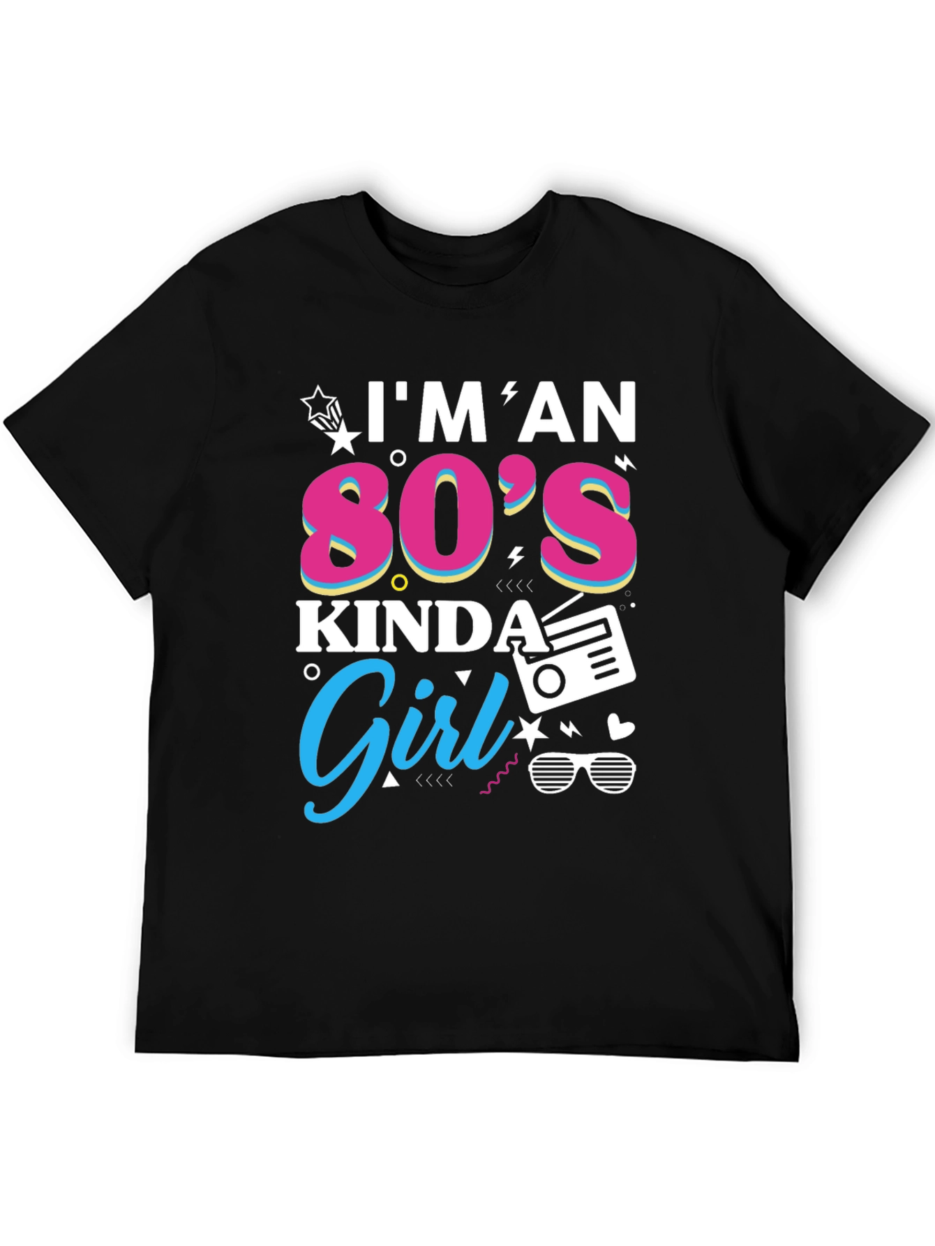Black I'm an 80s Kinda Girl Graphic Tee view 5