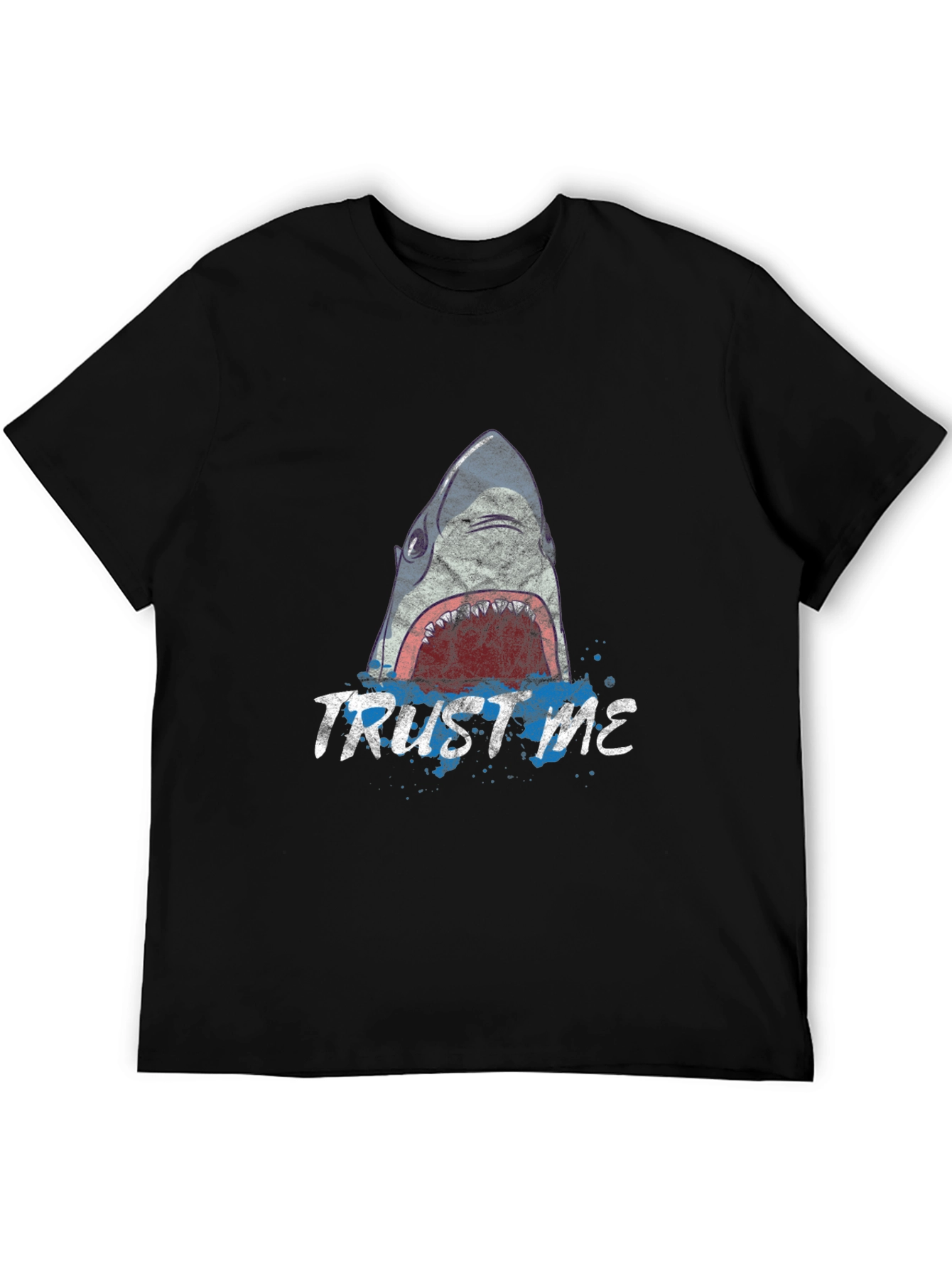 Black Trust Me Shark Graphic Tee view 5