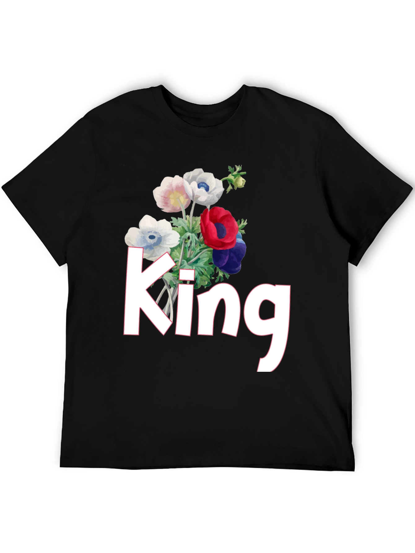 Black Floral King T-Shirt view 5