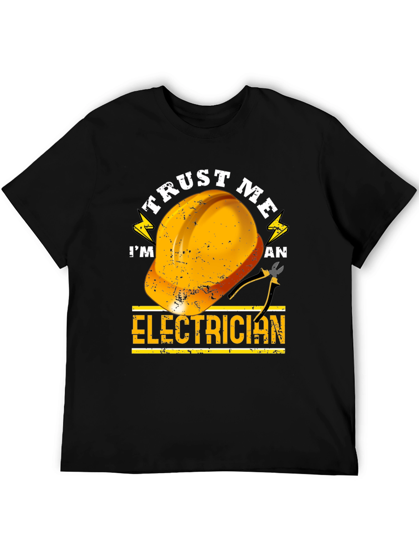 Black Trust Me I'm an Electrician T-Shirt view 5