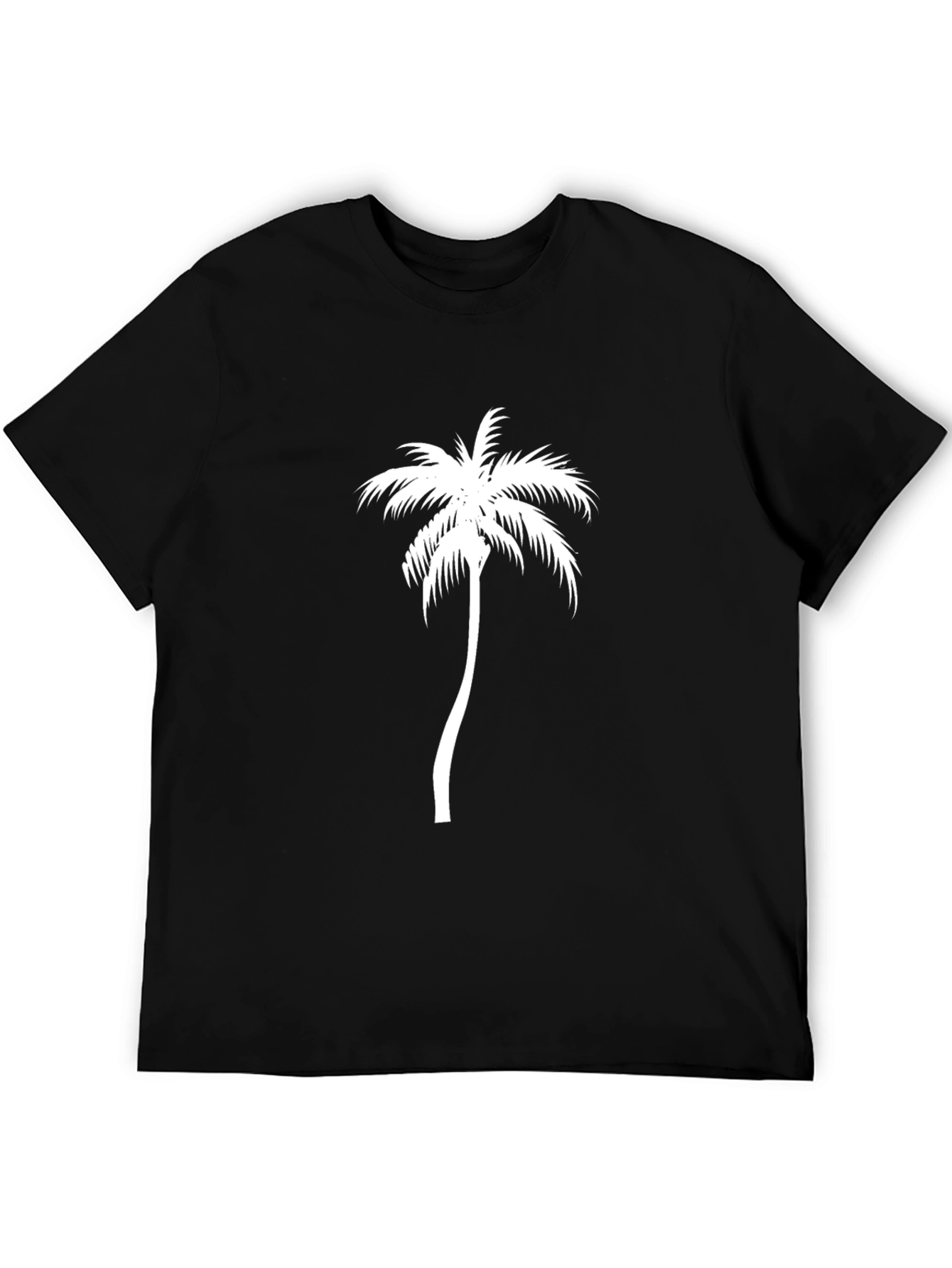 Black Black Palm Tree Graphic Tee - Tropical Style view 5