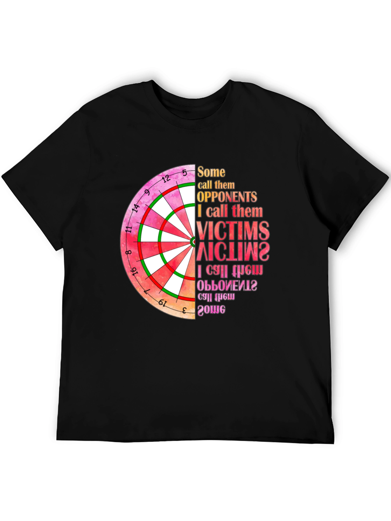 Black Dartboard Graphic T-Shirt: Opponents to Victims view 5