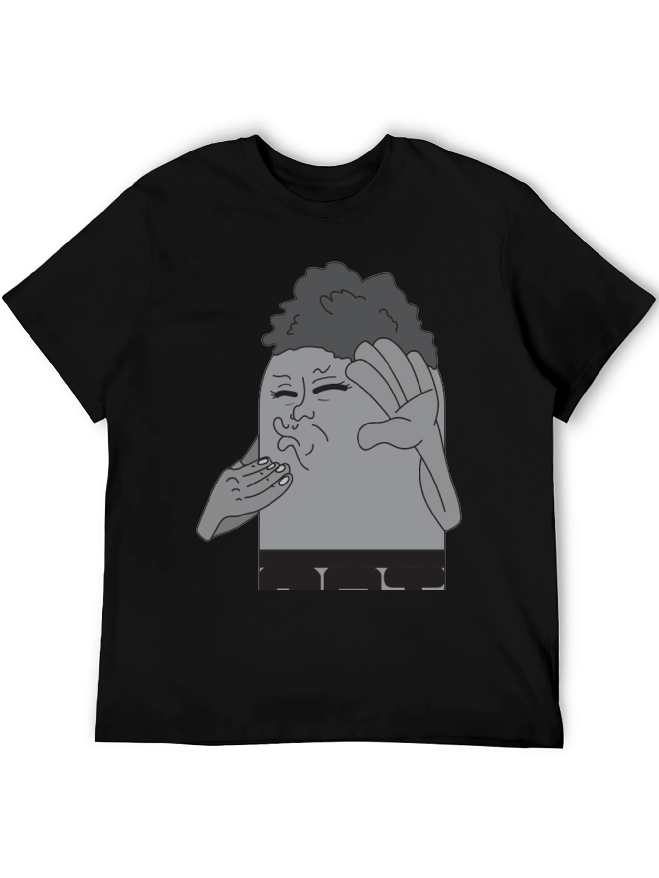 Black Cartoon Character Graphic T-Shirt view 5