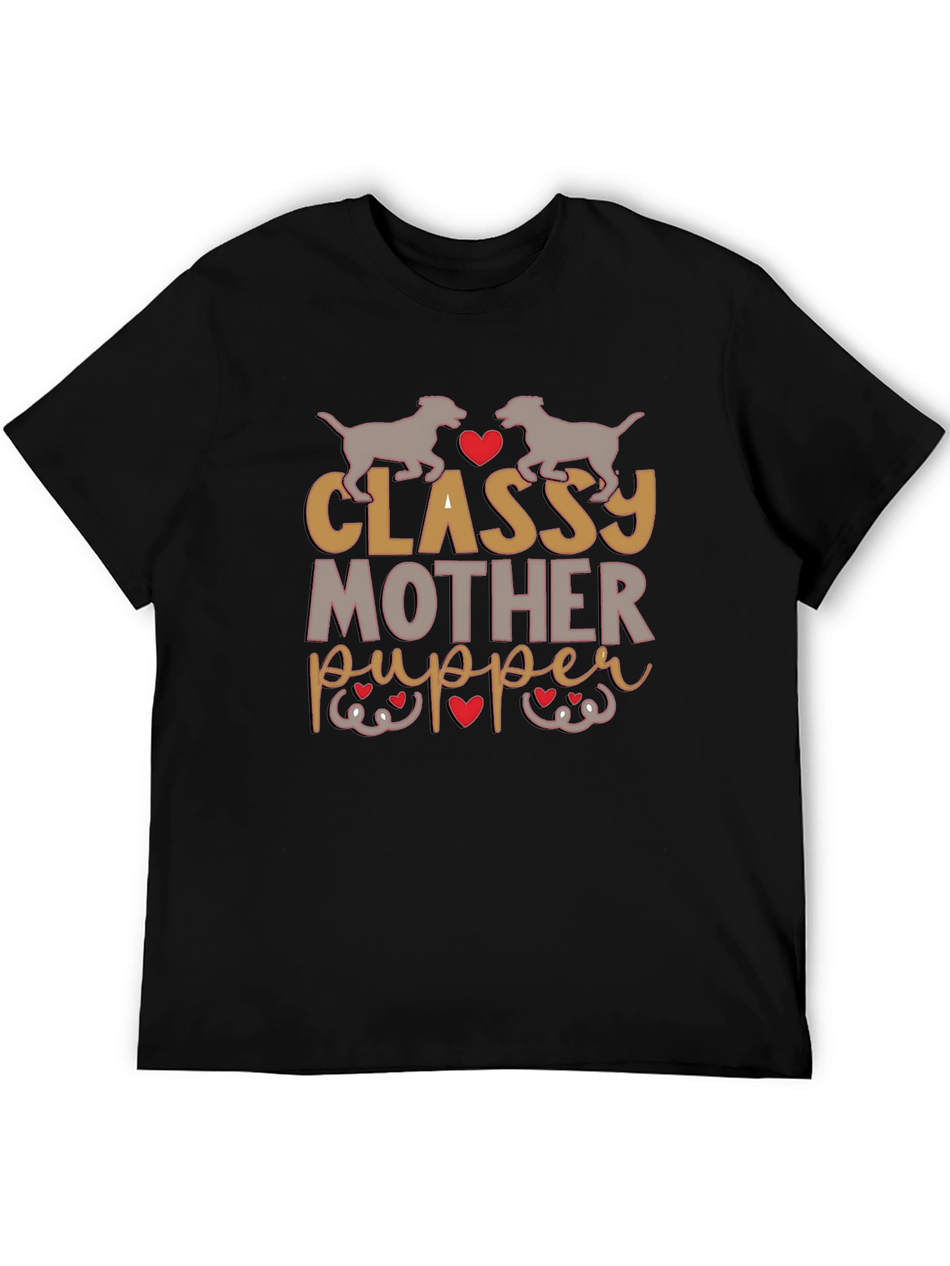 Black Classy Mother Pupper Graphic Tee view 5