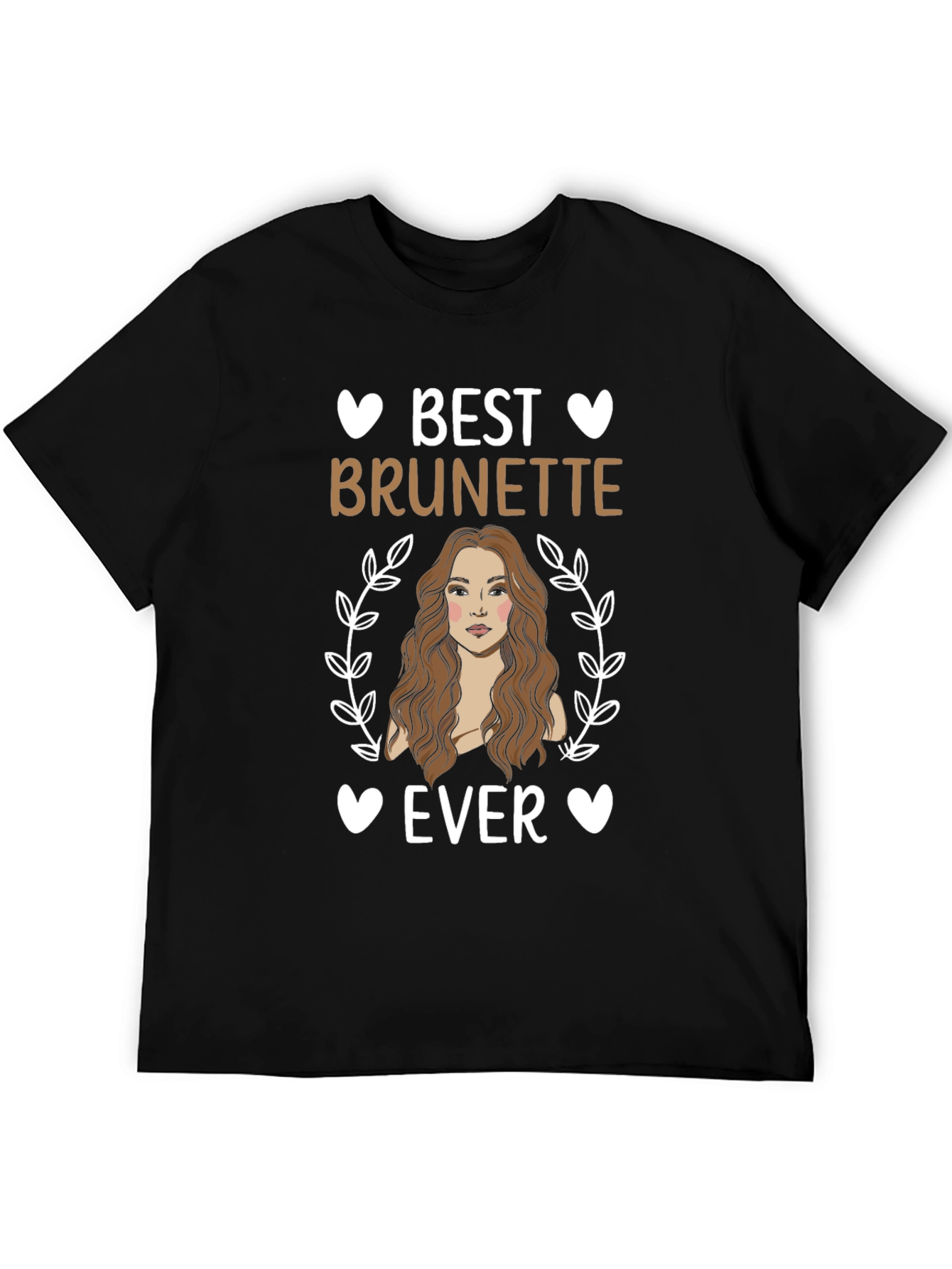 Black Best Brunette Ever T-Shirt - Cute Women's Tee view 5