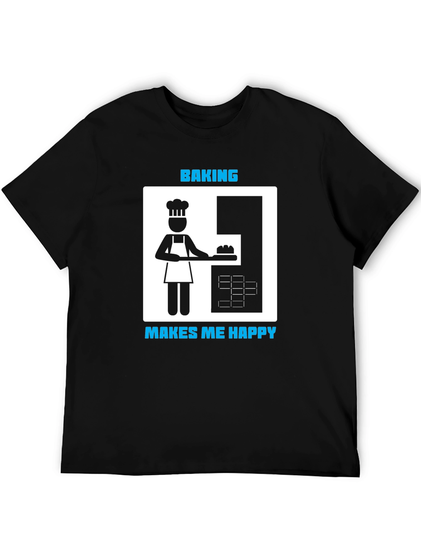 Baking Makes Me Happy T-Shirt - Funny Baker Tee - 5