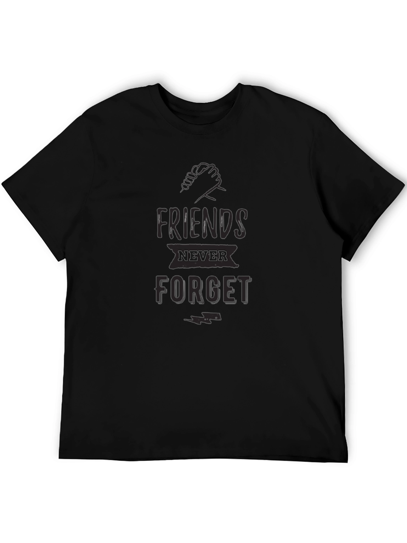 Black Friends Never Forget Black Graphic Tee view 5