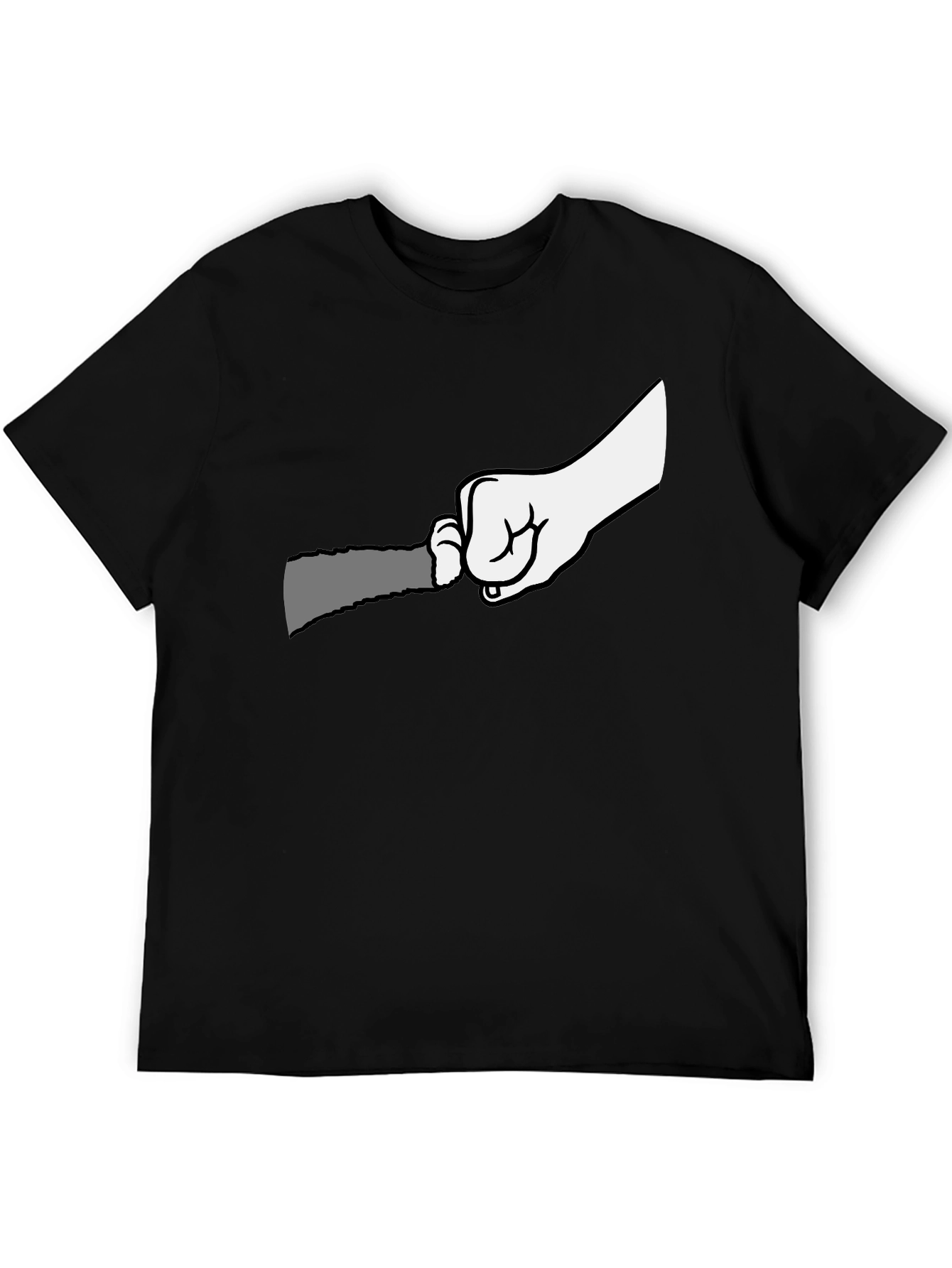 Black Graphic T-Shirt: Hand Holding Grater Funny Cooking Tee view 5