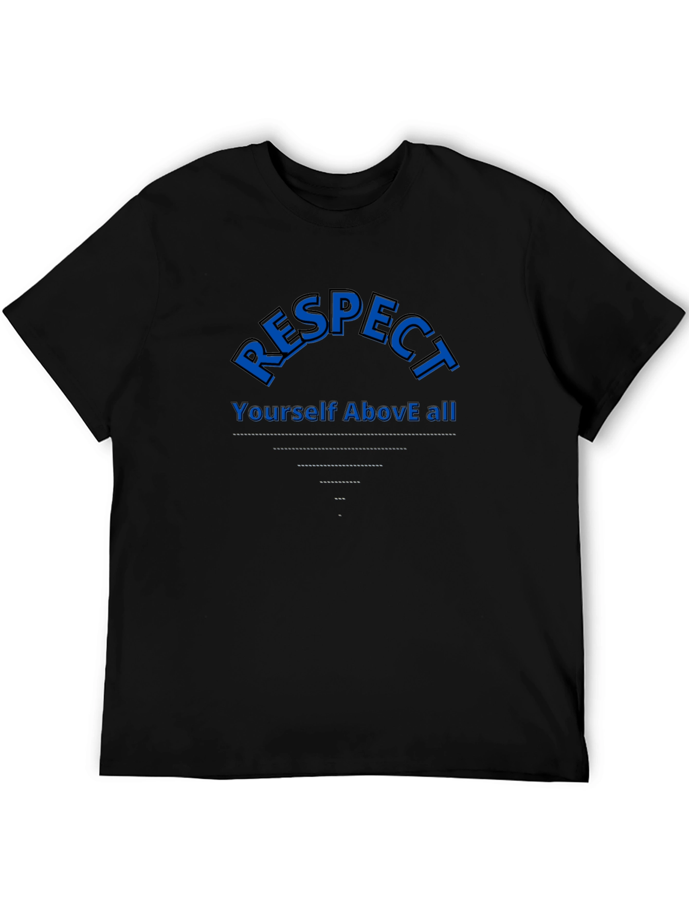 Black Respect Yourself T-Shirt - Motivational Design view 5