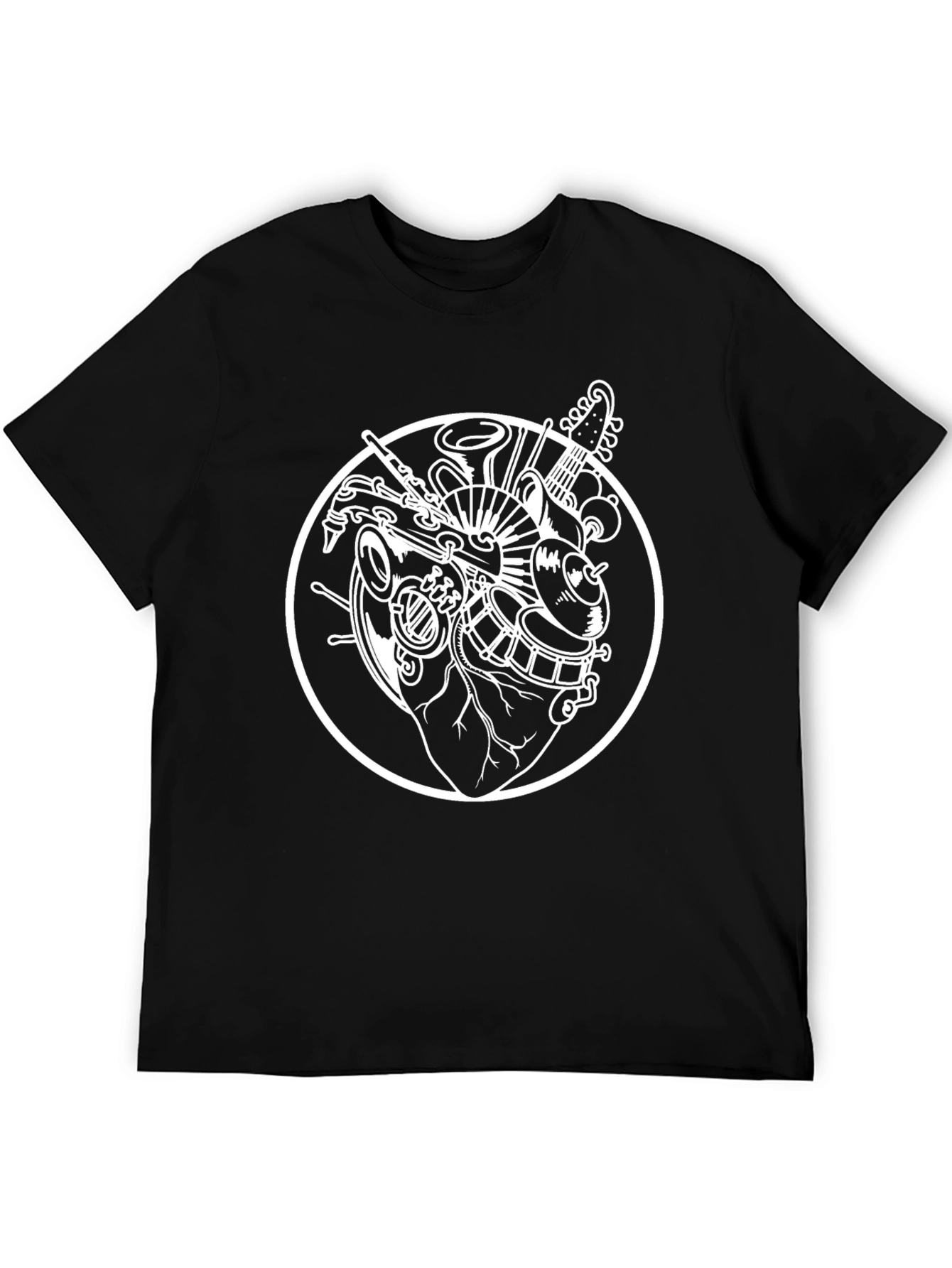 Black Musical Heartbeat Black Tee view 5
