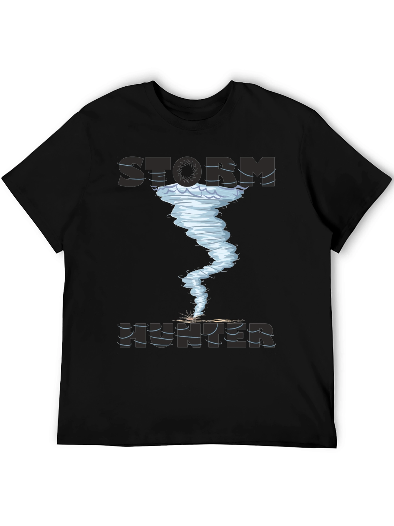 Black Storm Hunter Graphic Tee - Tornado Design view 5