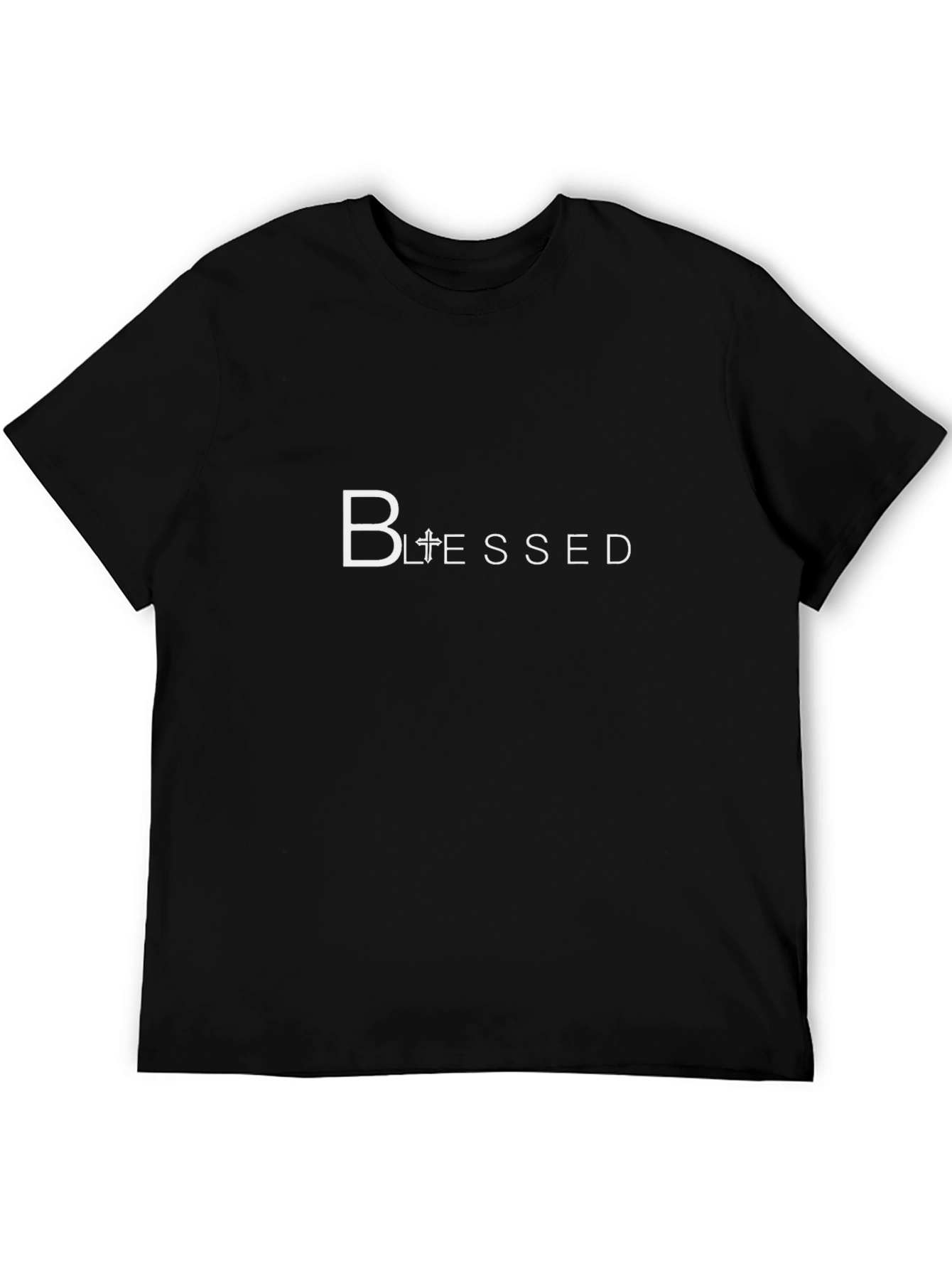Black Blessed Graphic Tee - Black Christian T-Shirt view 5