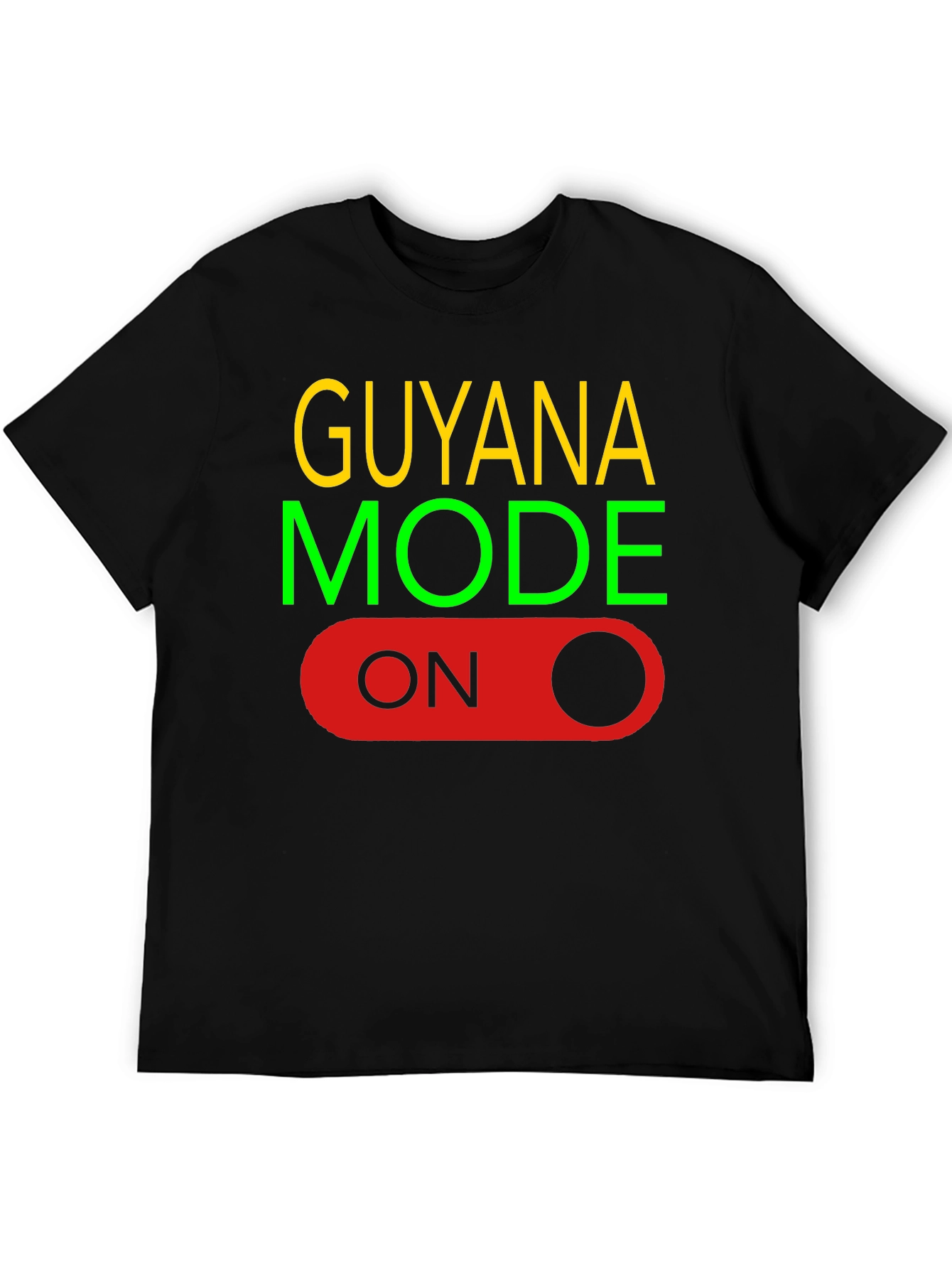 Black Guyana Mode On Black T-Shirt view 5