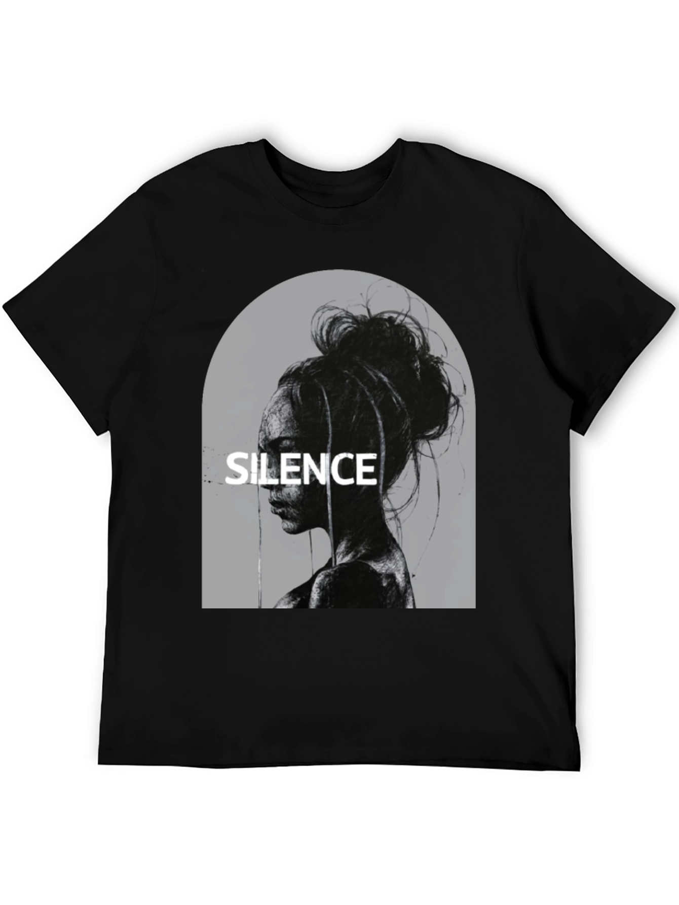 Black Silence Graphic T-Shirt - Stylish Unisex Tee view 5