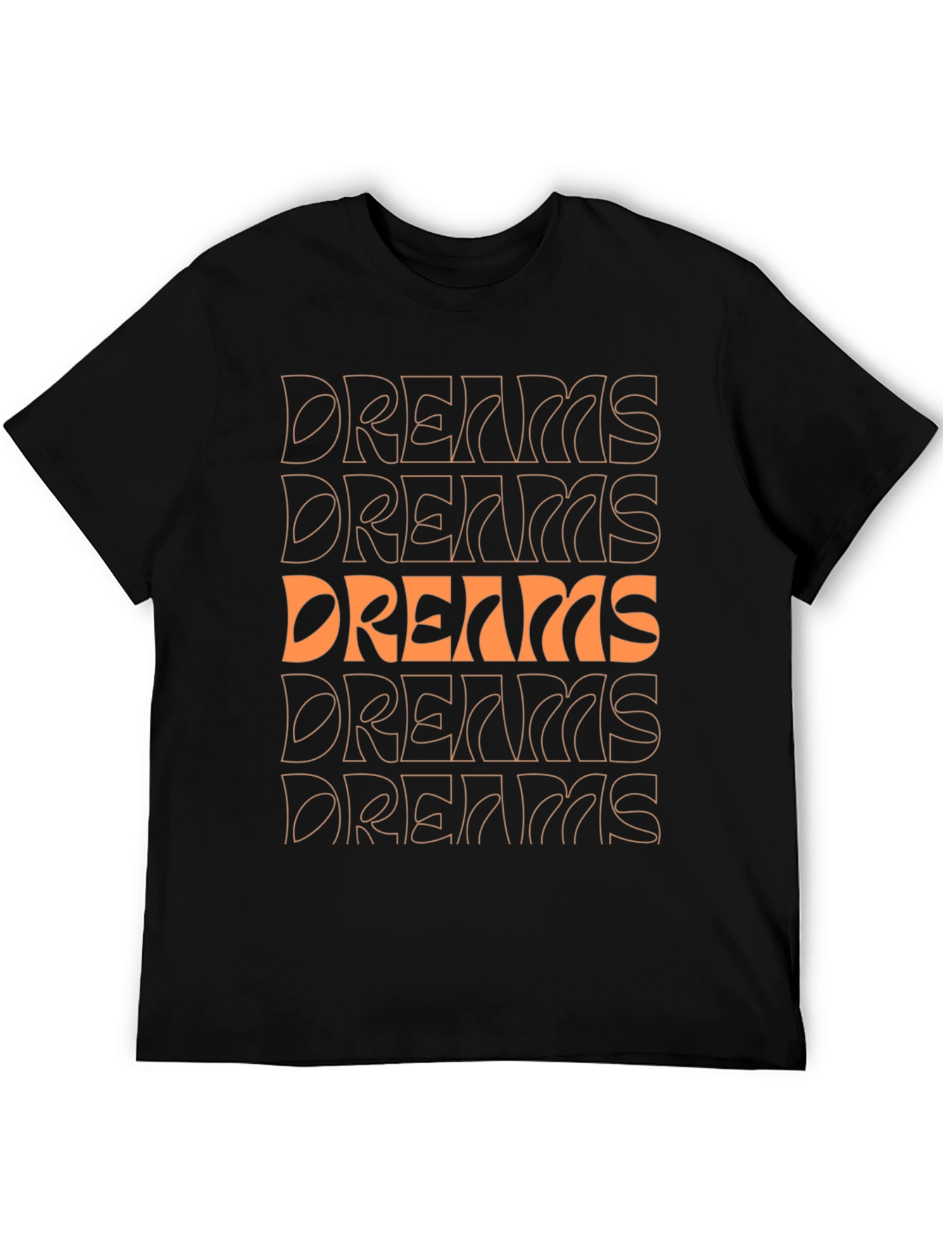 Black Dreams Graphic Print Crew Neck Tee - Black view 5