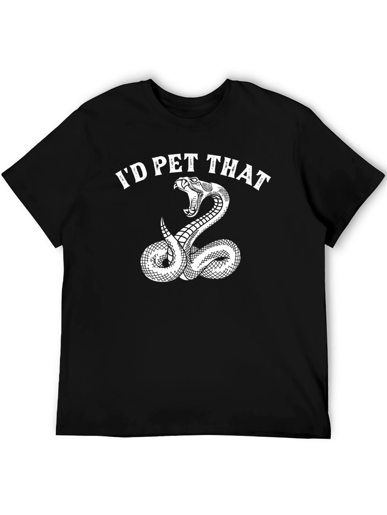 Black I'd Pet That Snake Graphic T-Shirt view 5