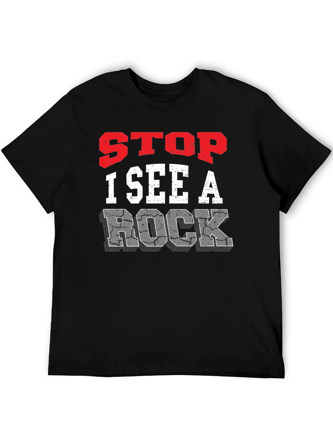 Black Stop I See A Rock Graphic Tee view 5