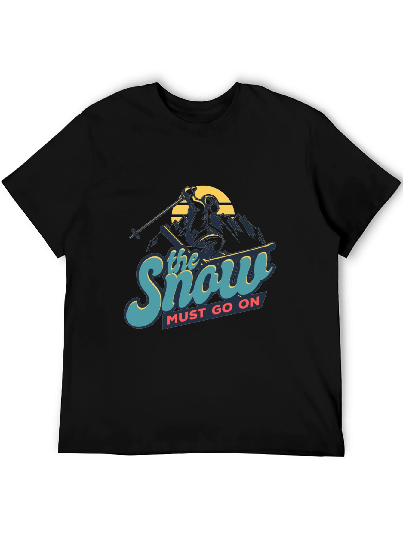 Black The Snow Must Go On Graphic Tee view 5